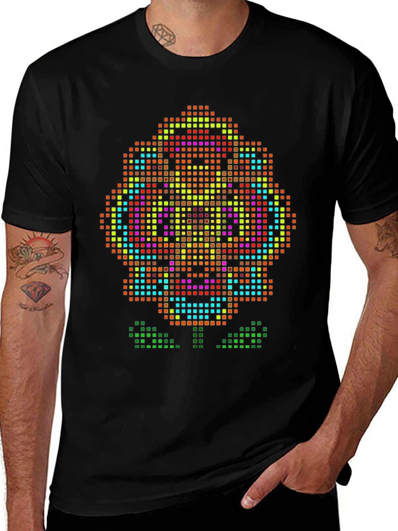 Pixel Art Flower T-Shirt - Retro Gaming Style Tee