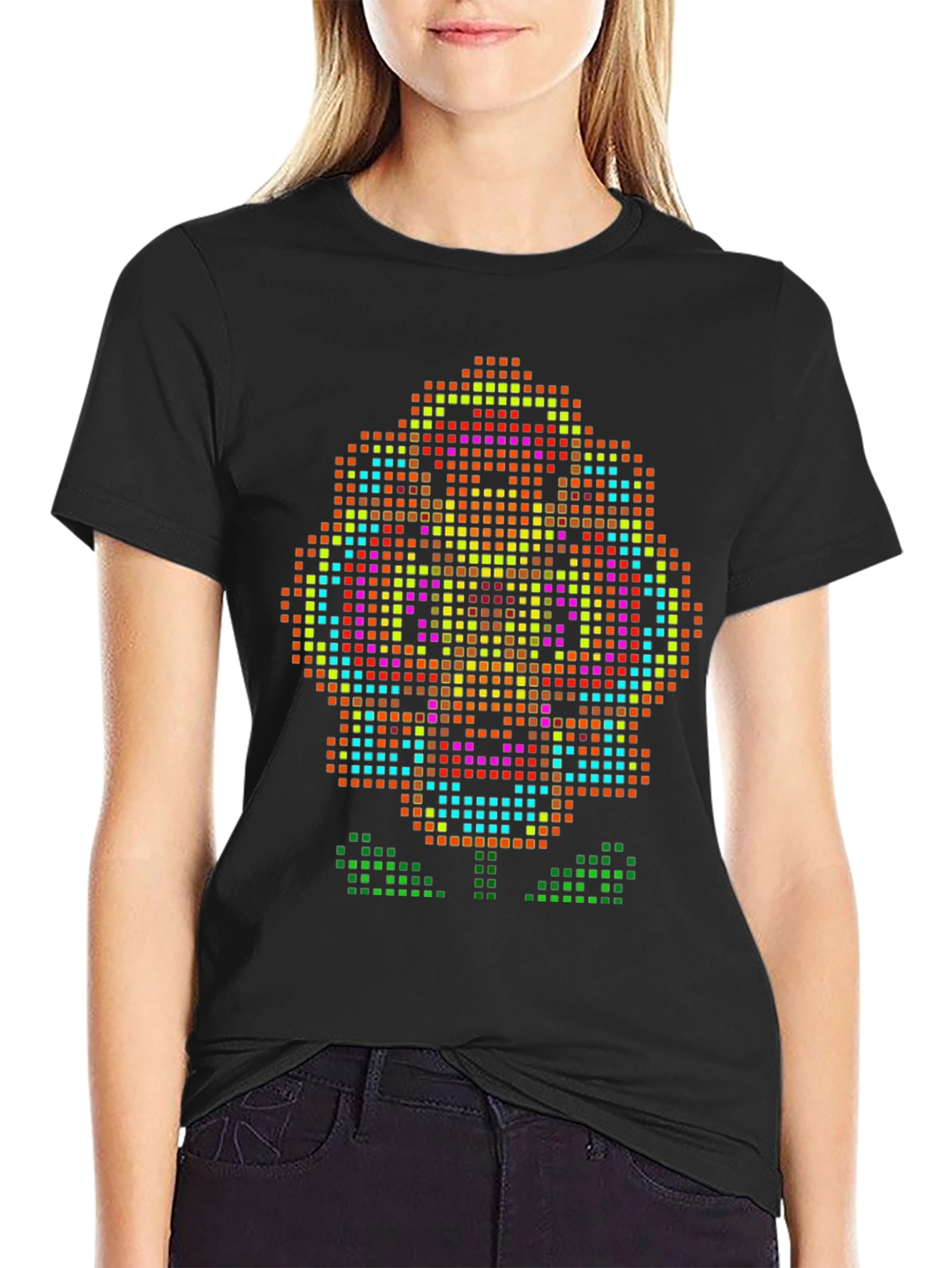 Pixel Art Flower T-Shirt - Retro Gaming Style Tee
