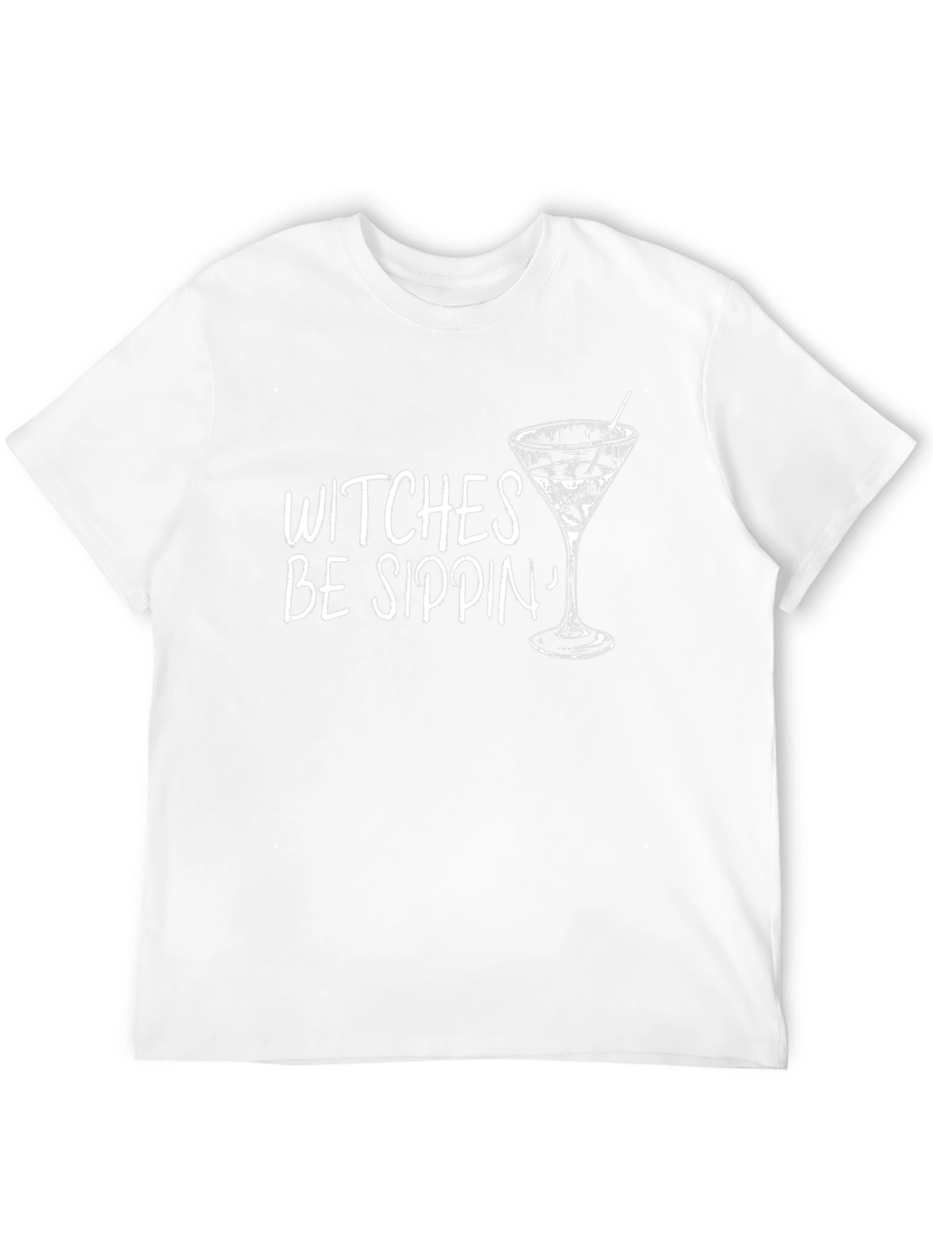 Witches Be Sippin Graphic Tee - Halloween Cocktail Shirt