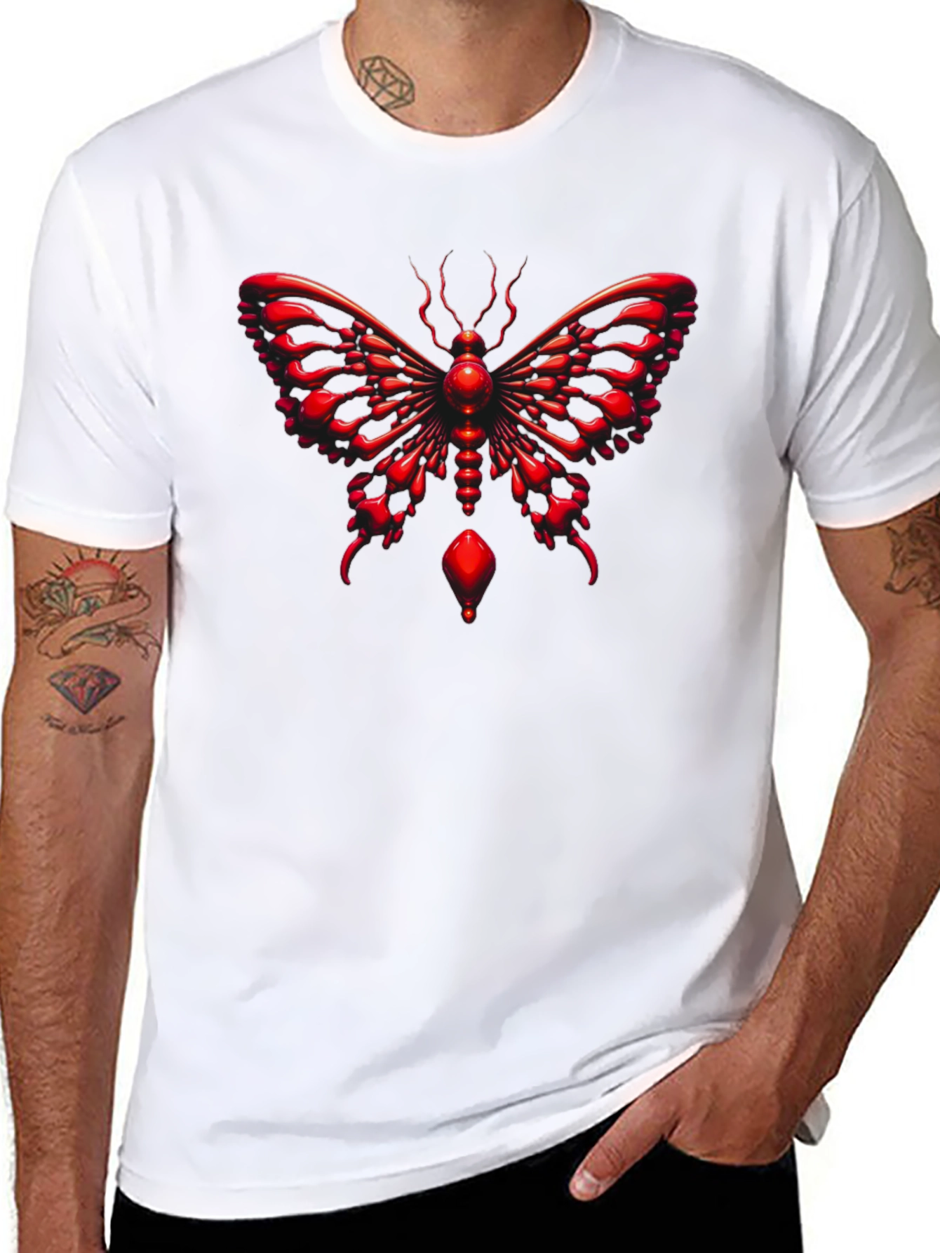 Red Butterfly Graphic Tee