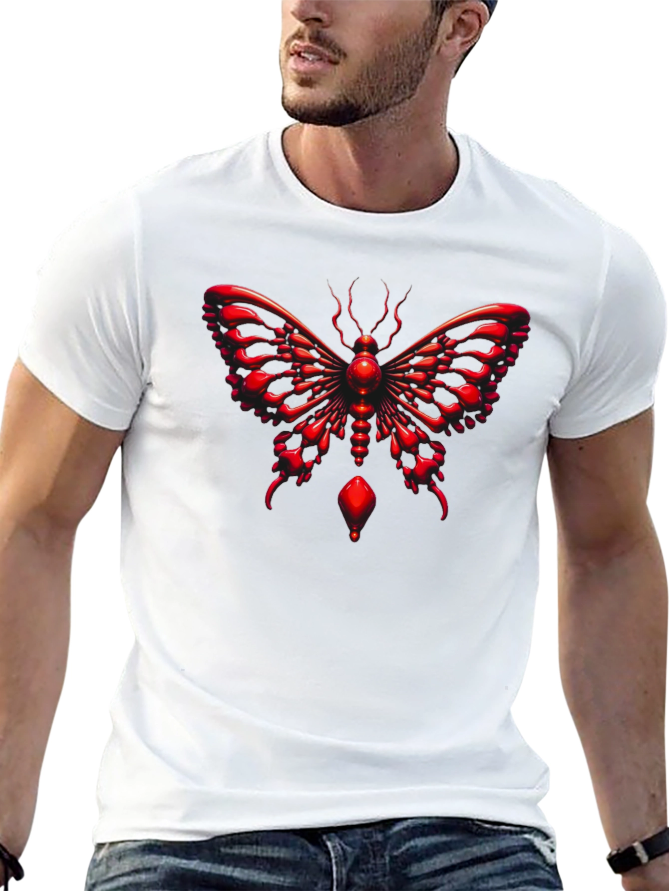 Red Butterfly Graphic Tee