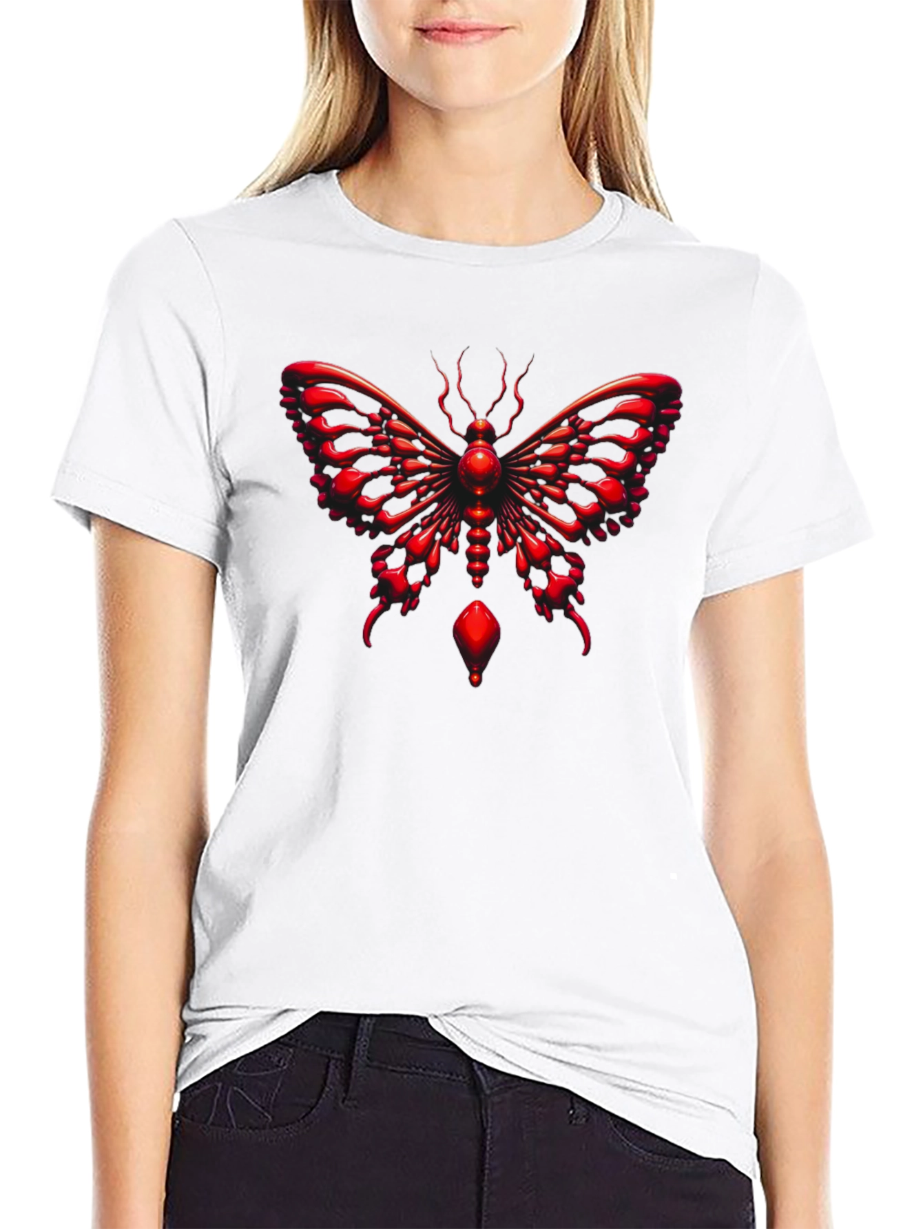Red Butterfly Graphic Tee