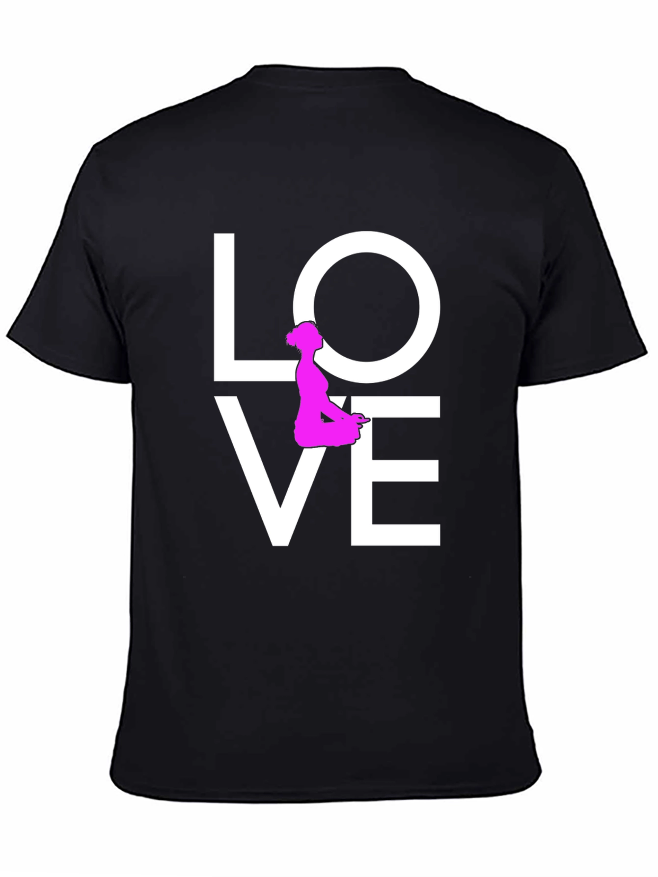 Yoga Love Graphic Tee - Black