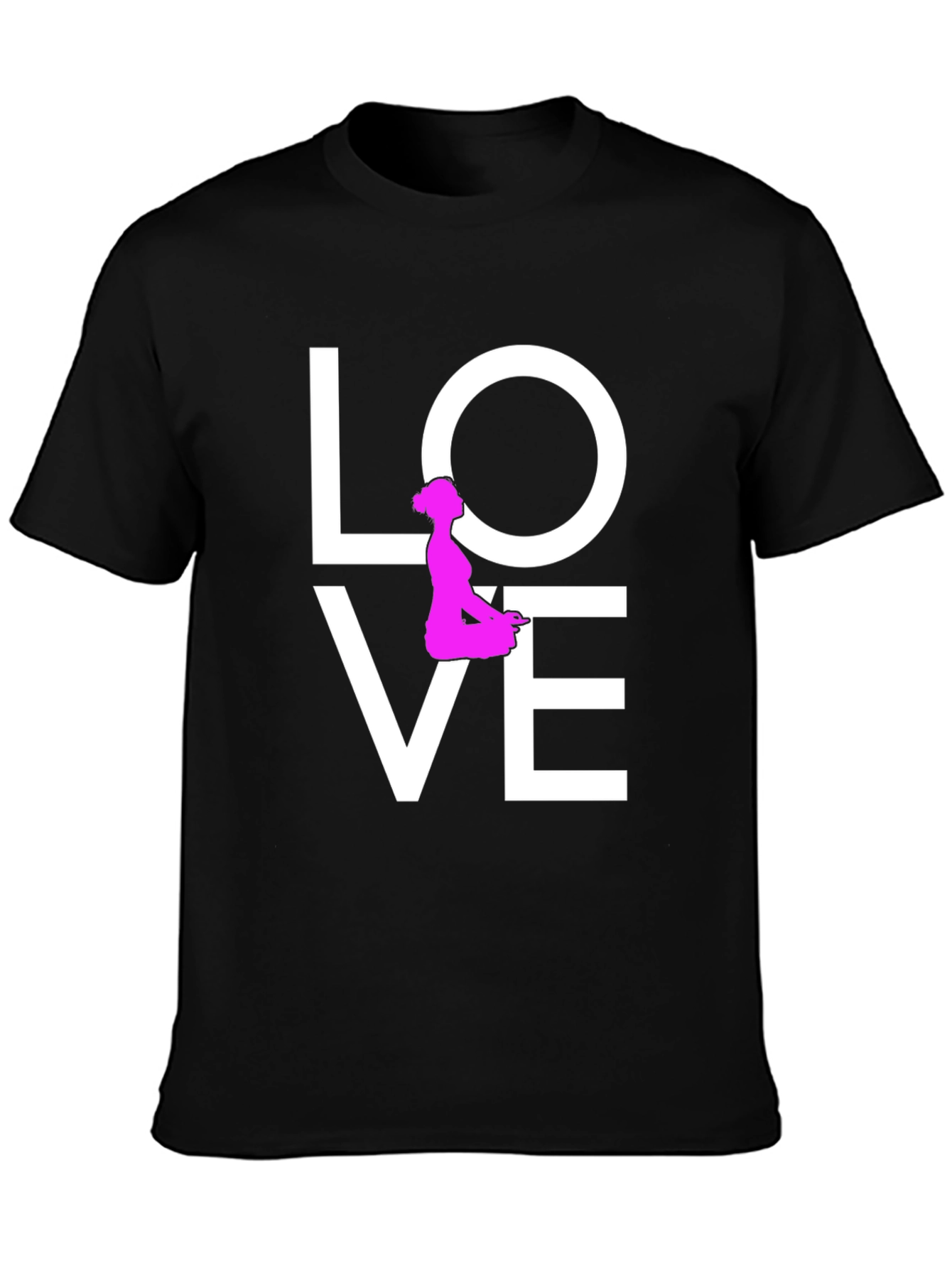 Yoga Love Graphic Tee - Black