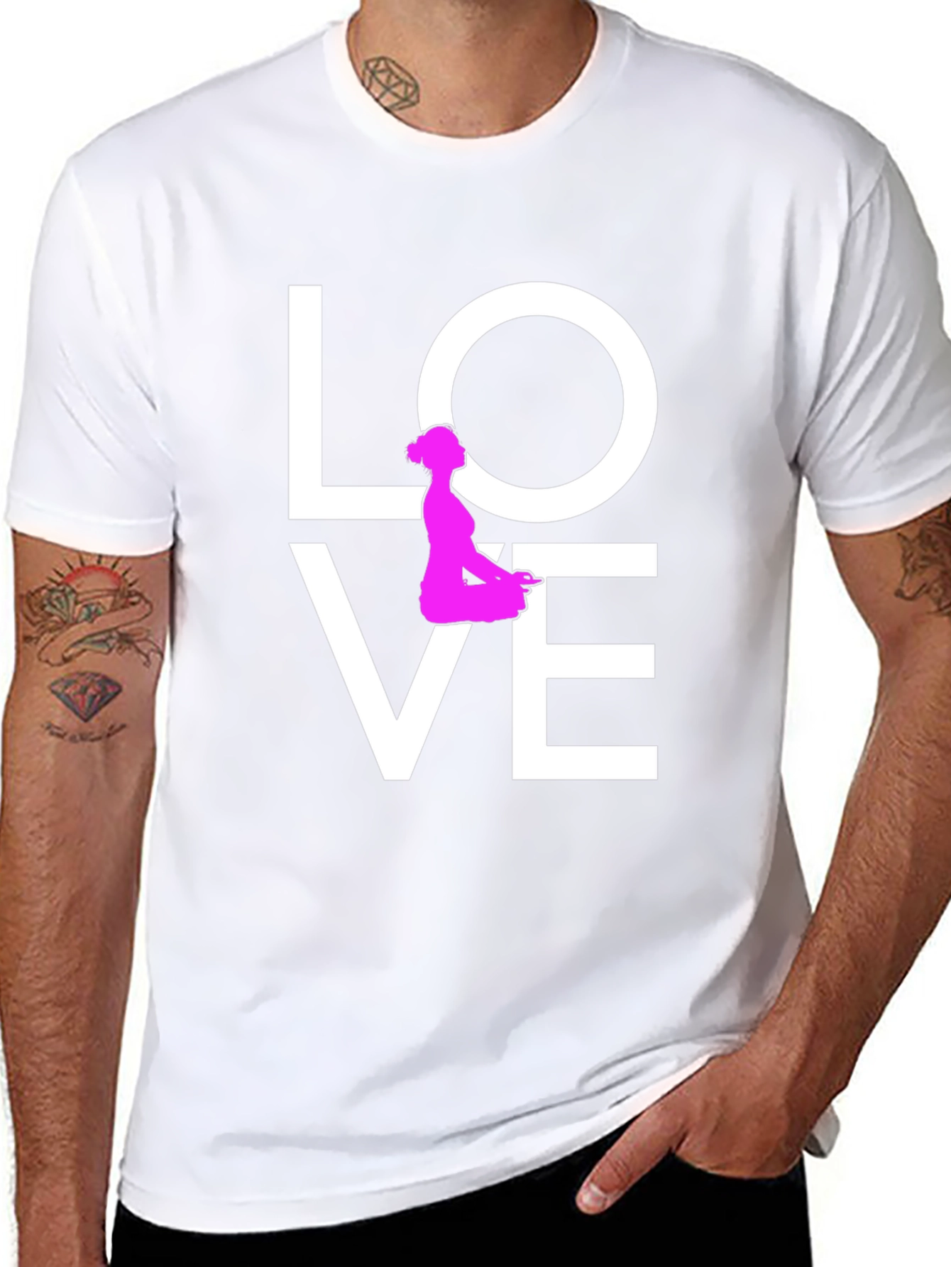 Yoga Love Graphic Tee - Black