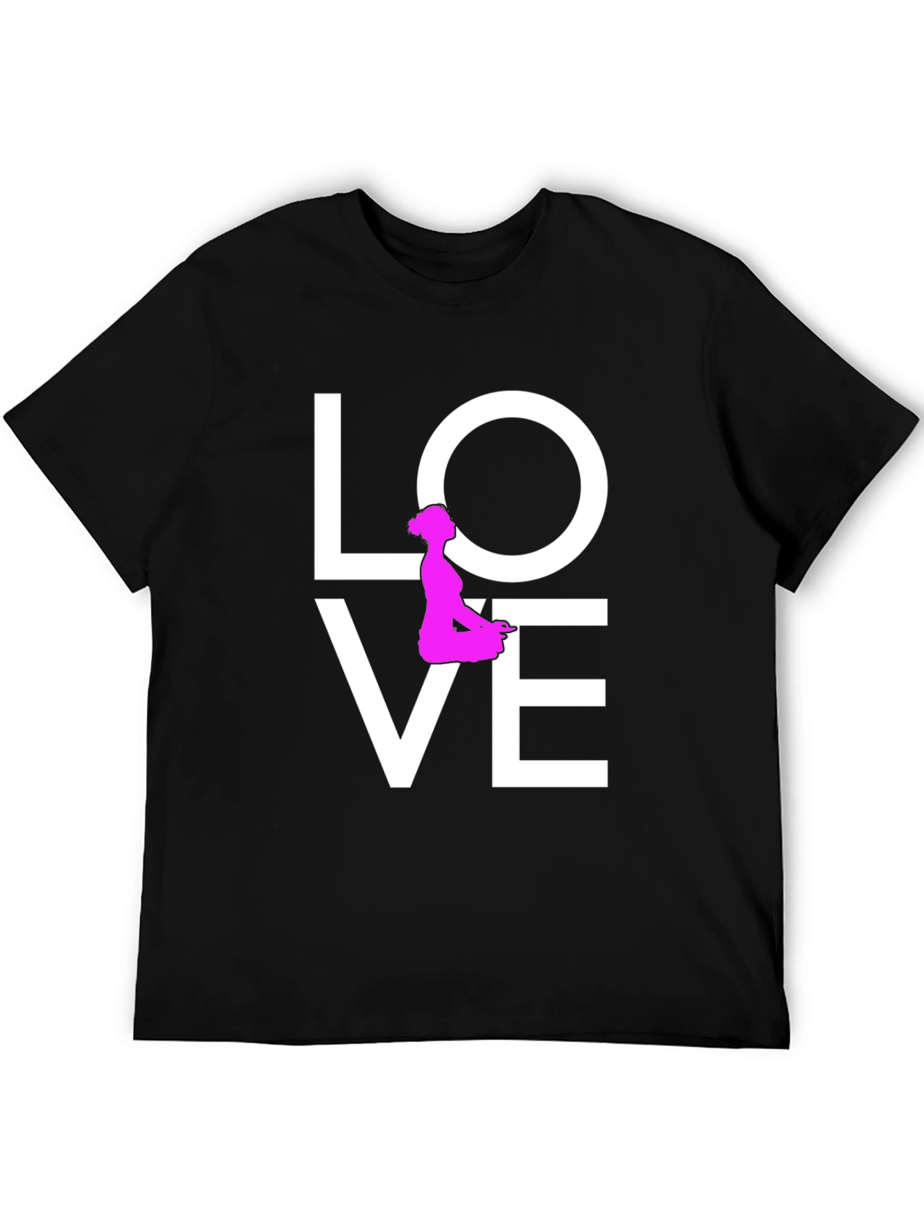 Yoga Love Graphic Tee - Black
