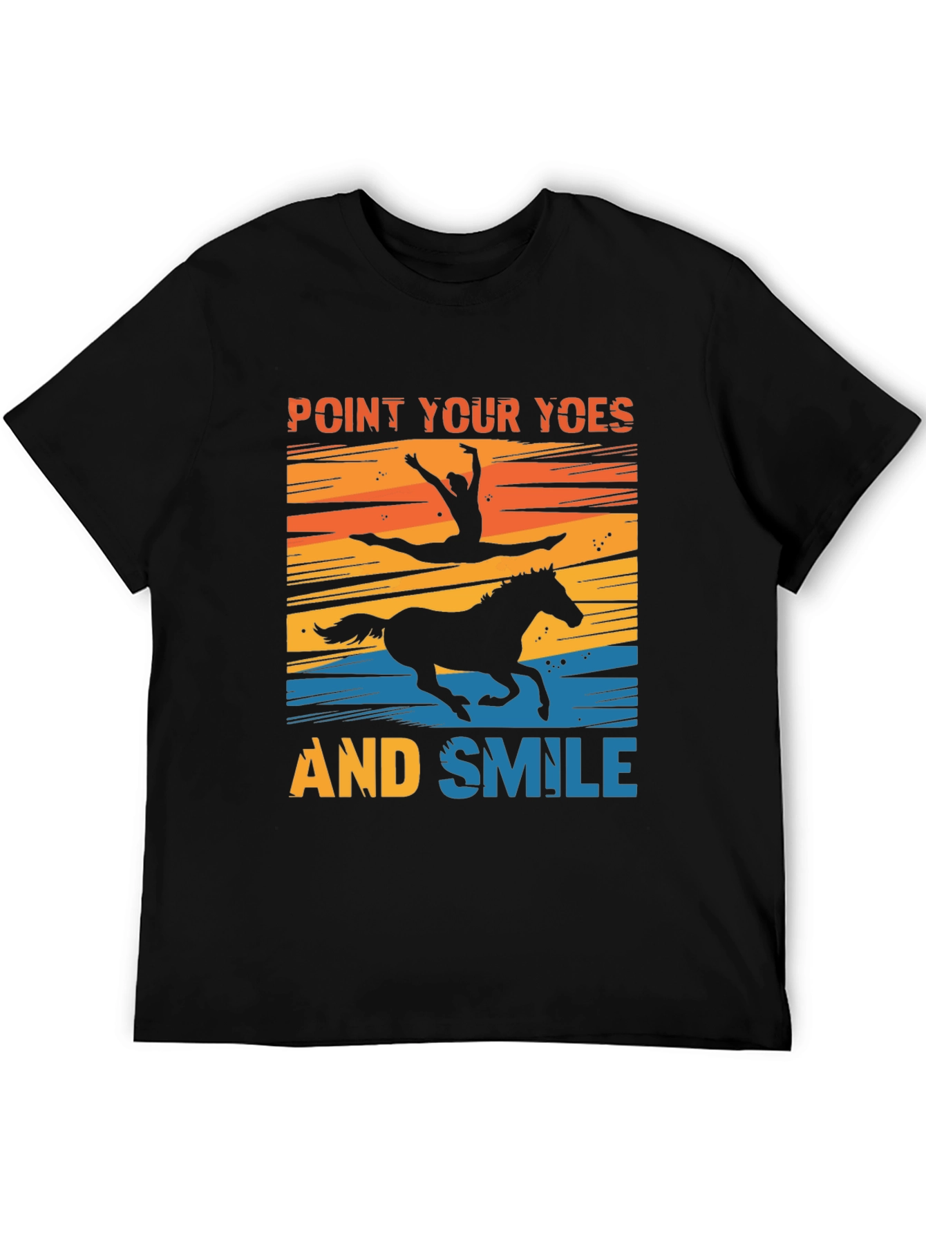 Point Your Toes and Smile Black T-Shirt