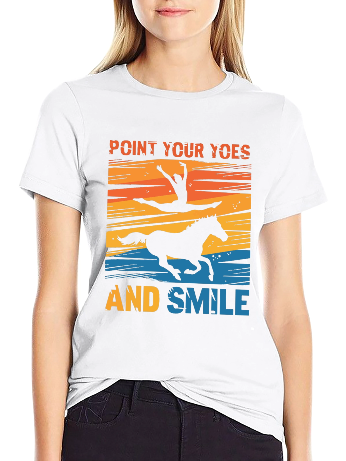 Point Your Toes and Smile Black T-Shirt