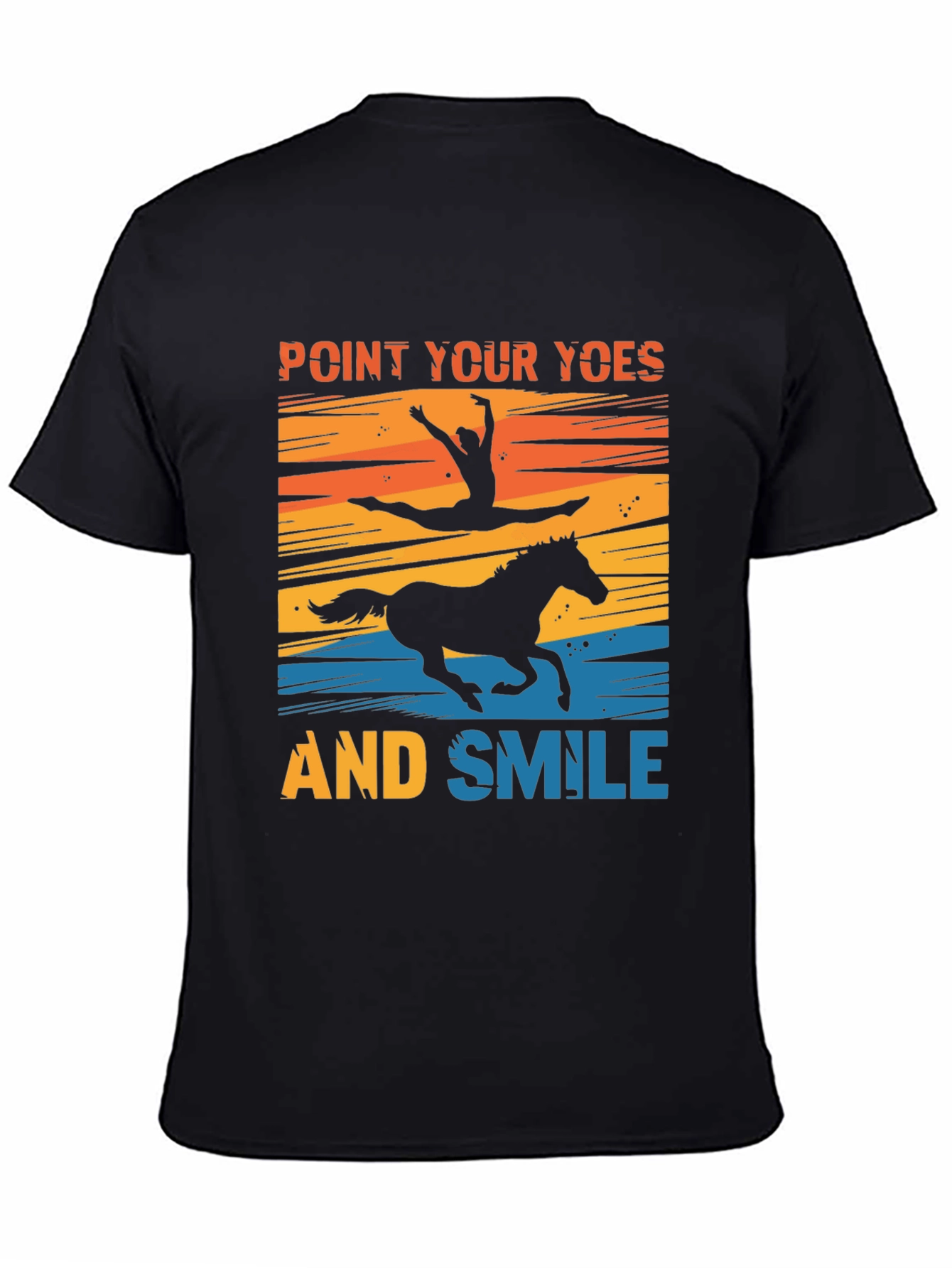 Point Your Toes and Smile Black T-Shirt
