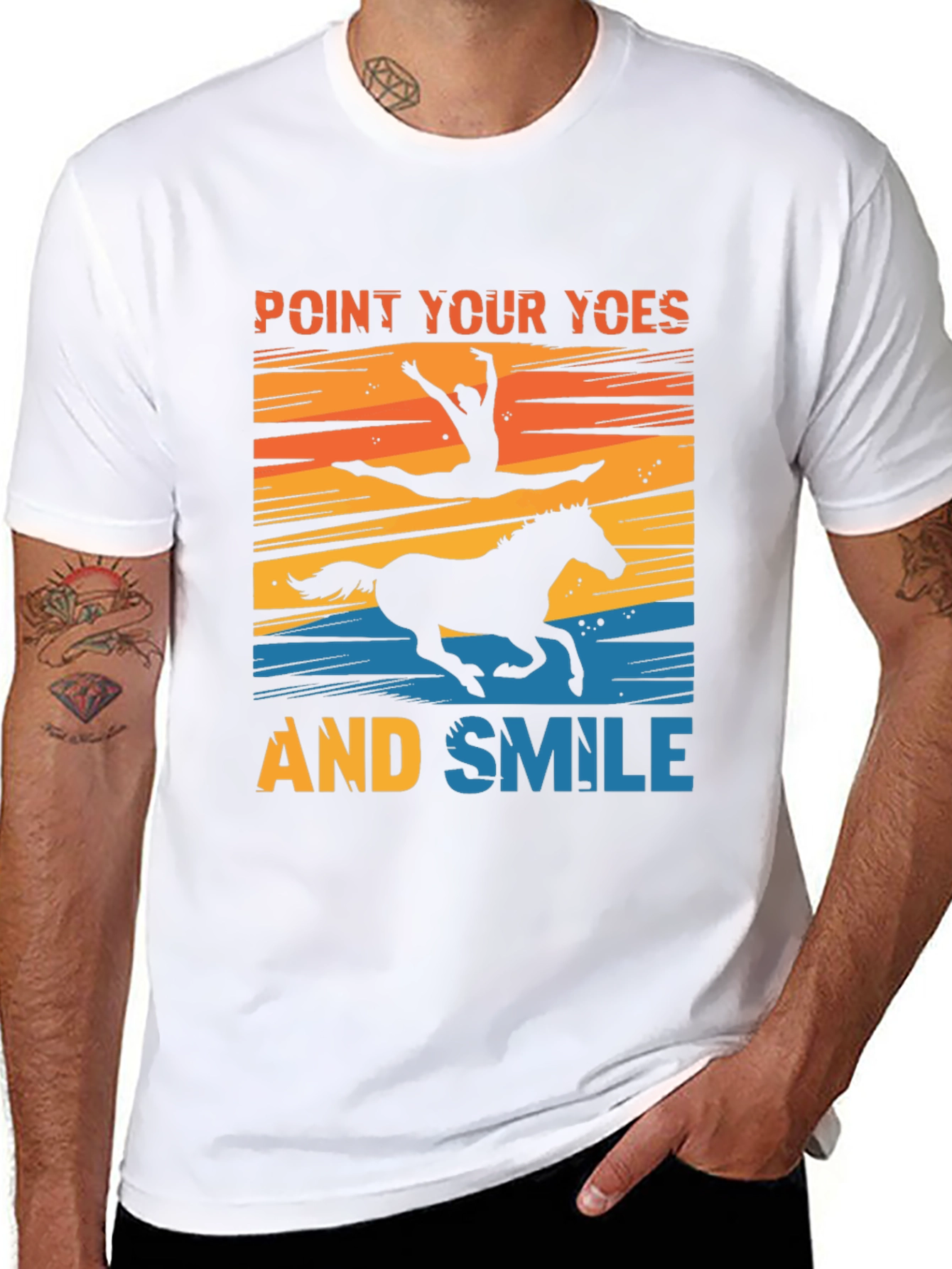 Point Your Toes and Smile Black T-Shirt