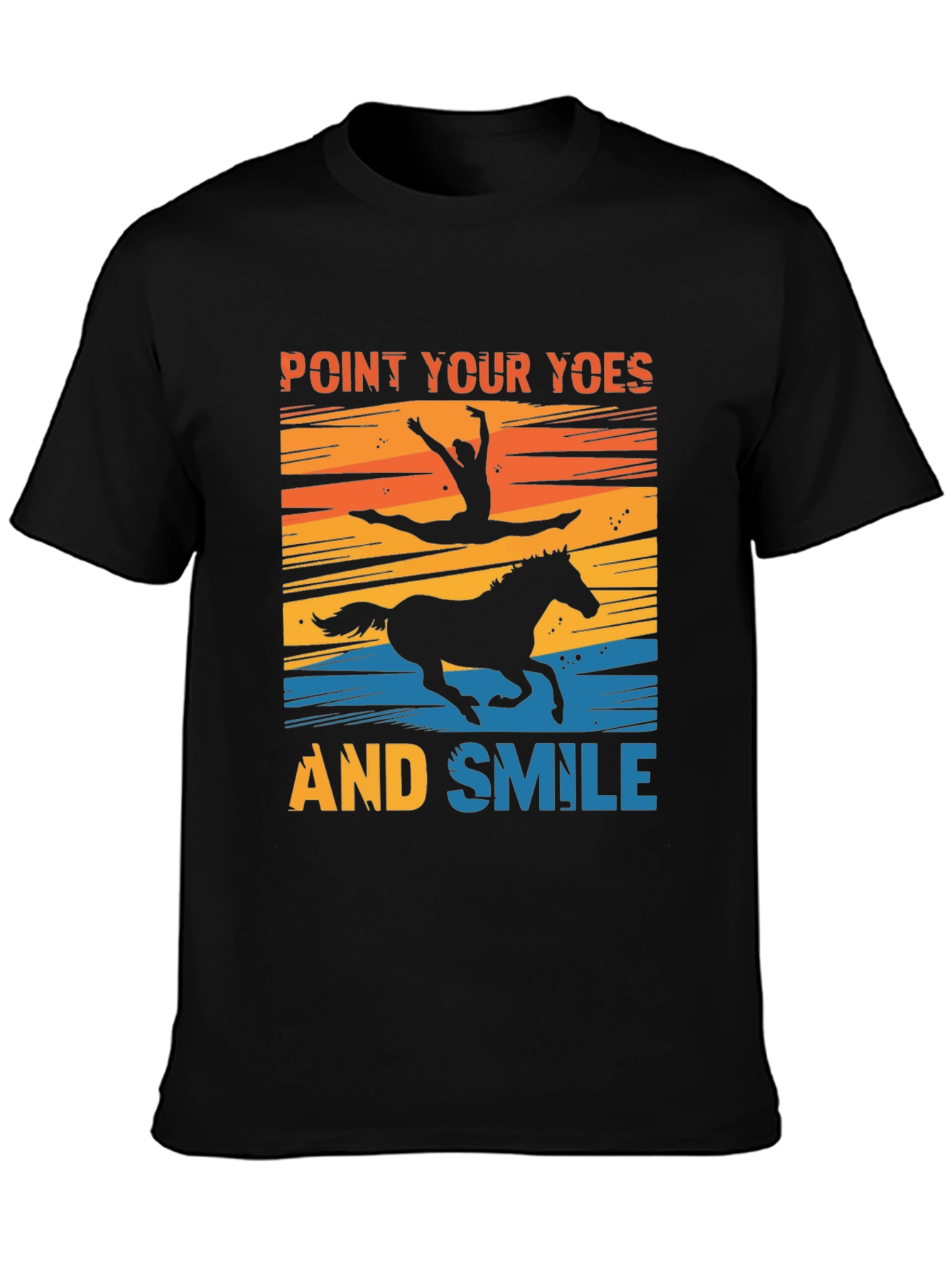 Point Your Toes and Smile Black T-Shirt