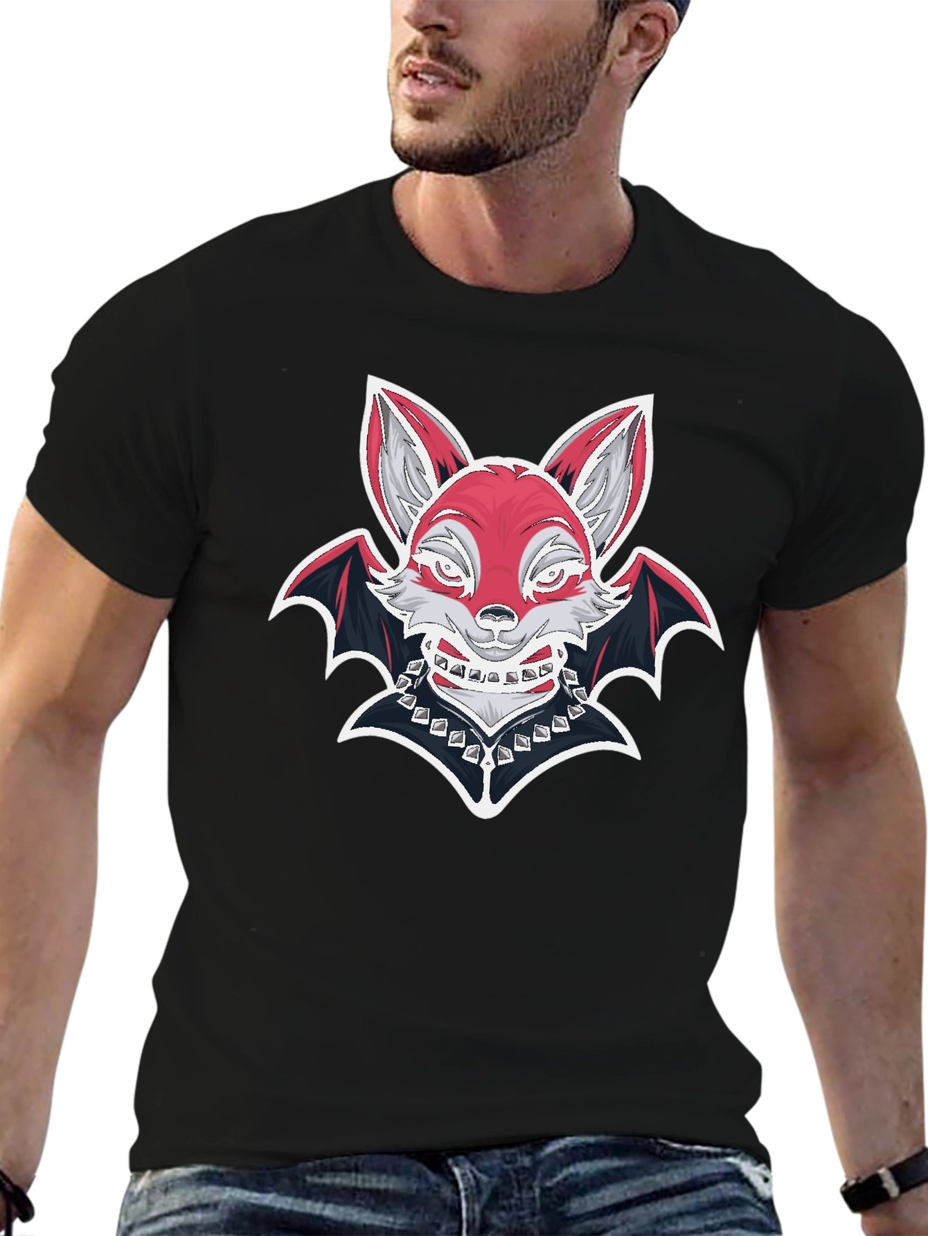 Fox Bat Graphic T-Shirt - Unique Design