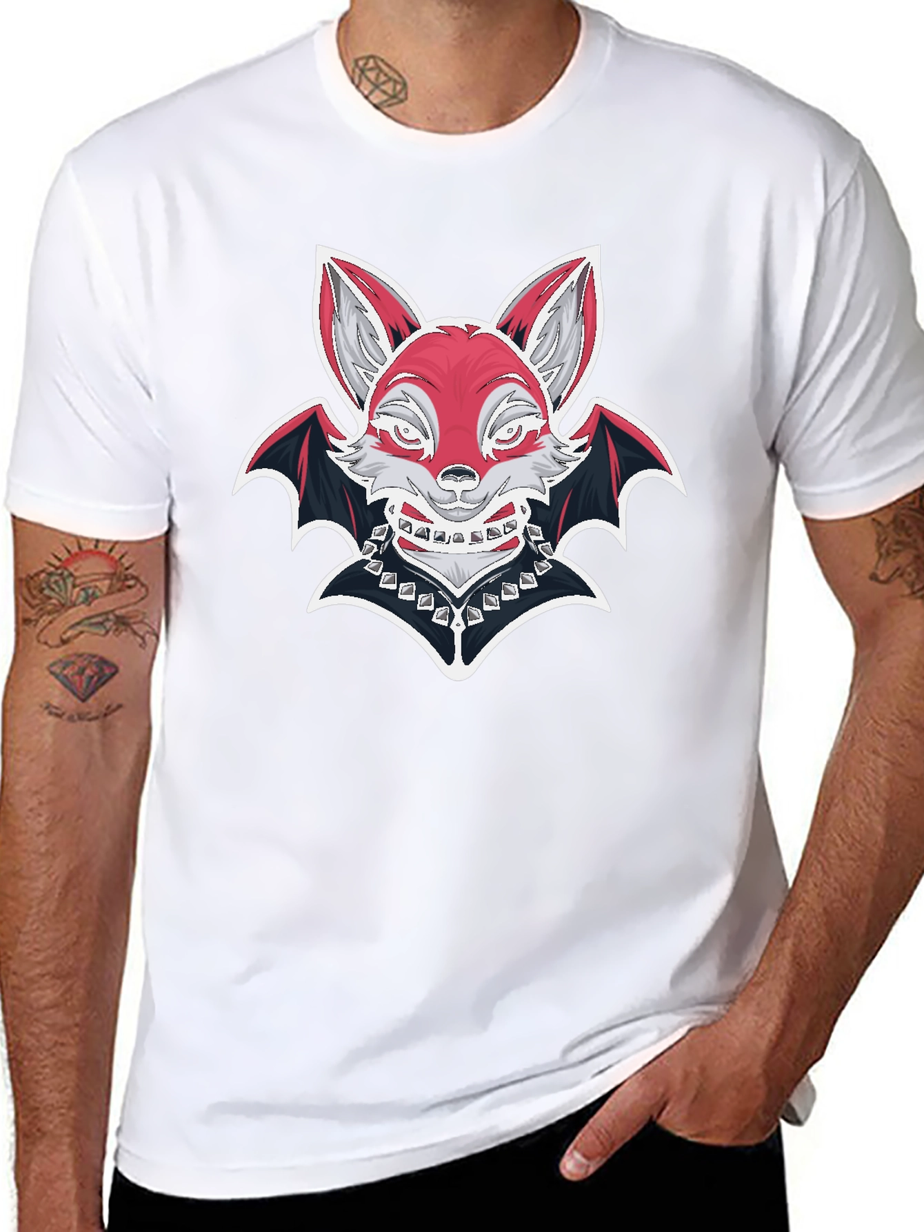 Fox Bat Graphic T-Shirt - Unique Design