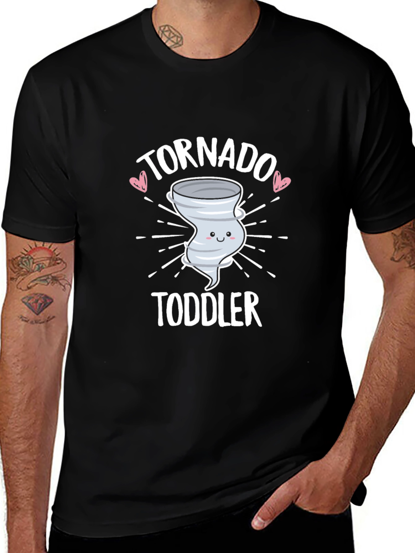 Tornado Toddler Black Cotton T-Shirt