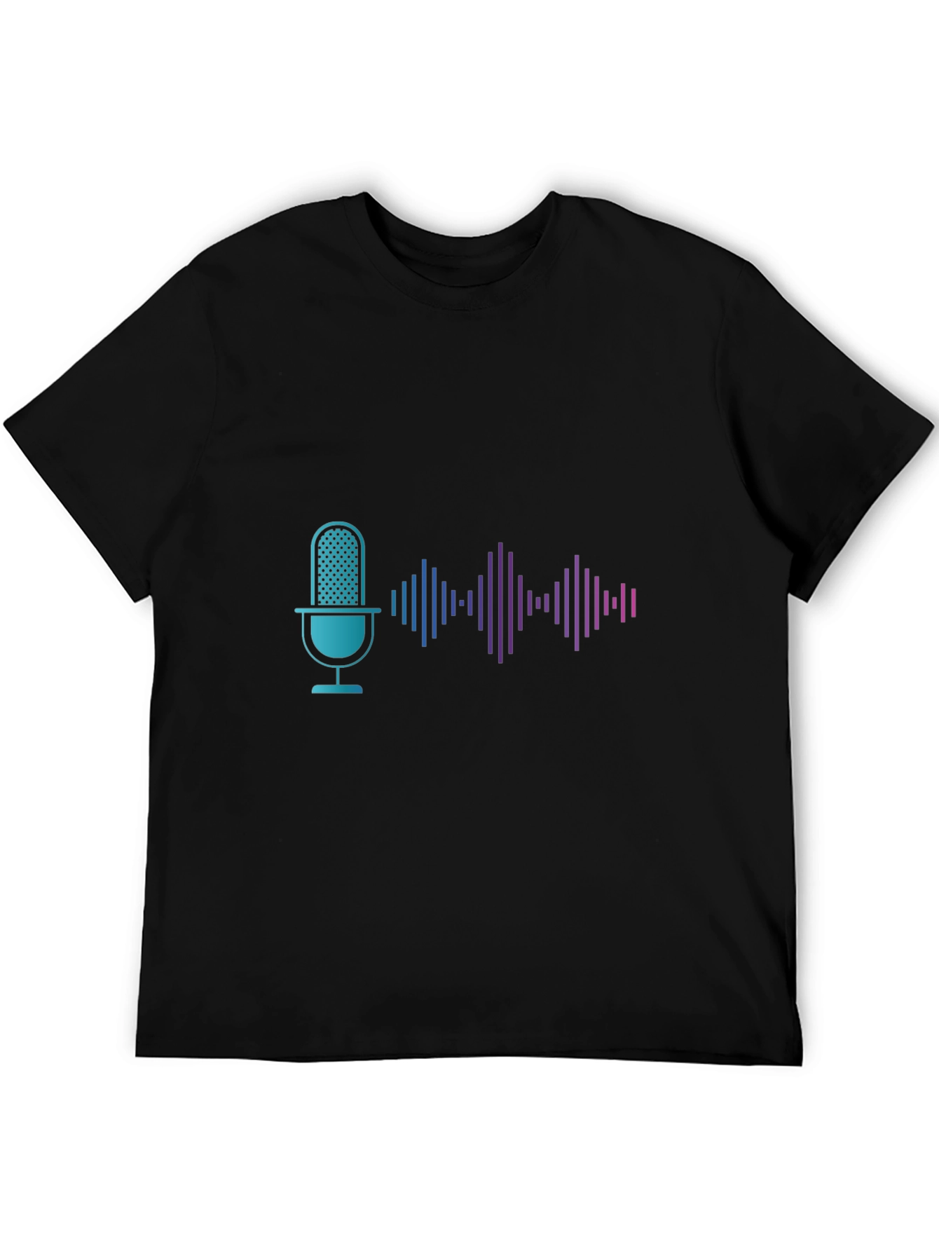 Podcast Microphone Wave Graphic Tee