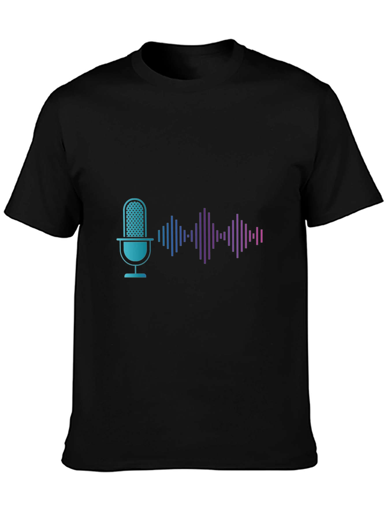Podcast Microphone Wave Graphic Tee