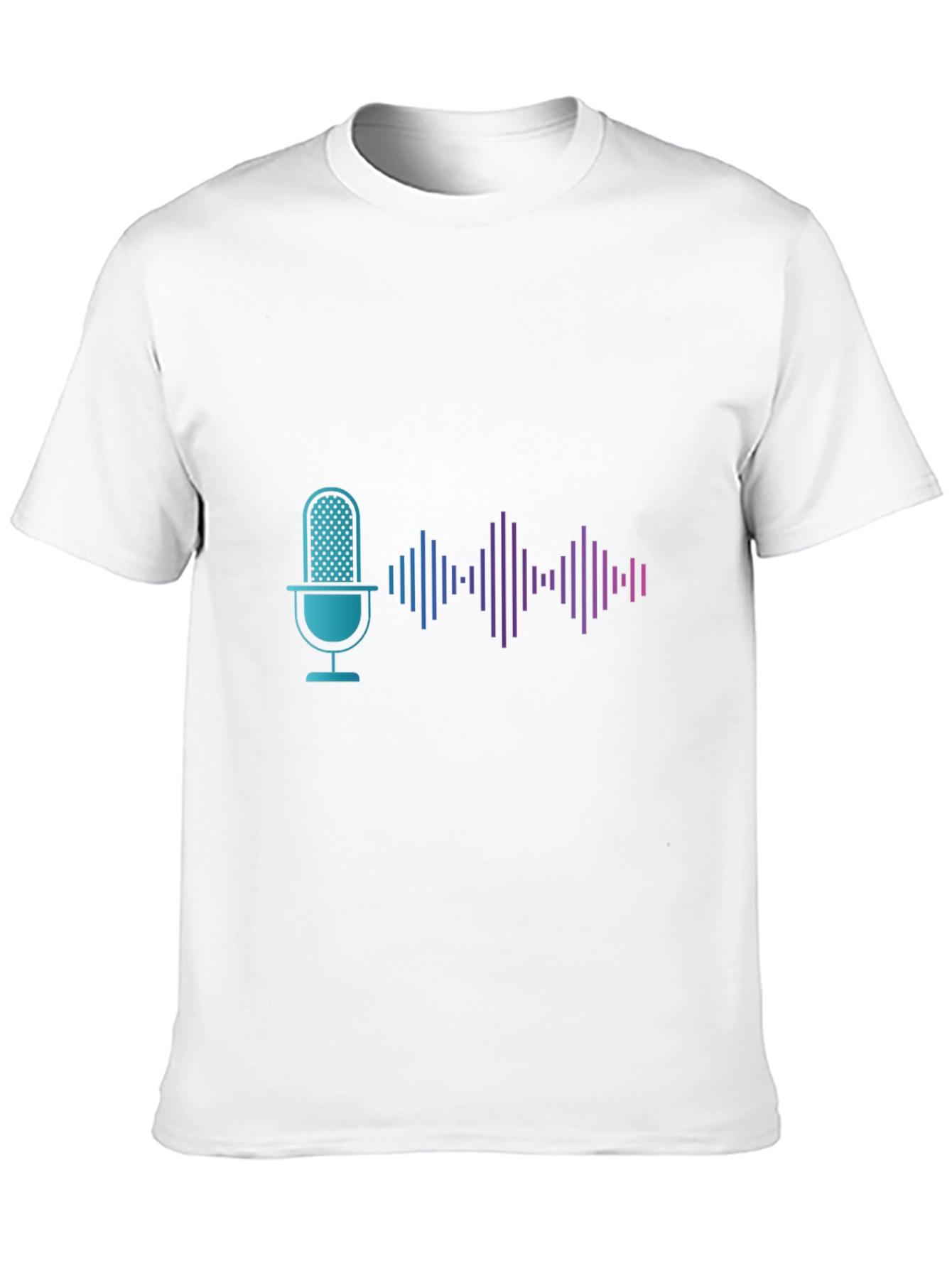 Podcast Microphone Wave Graphic Tee