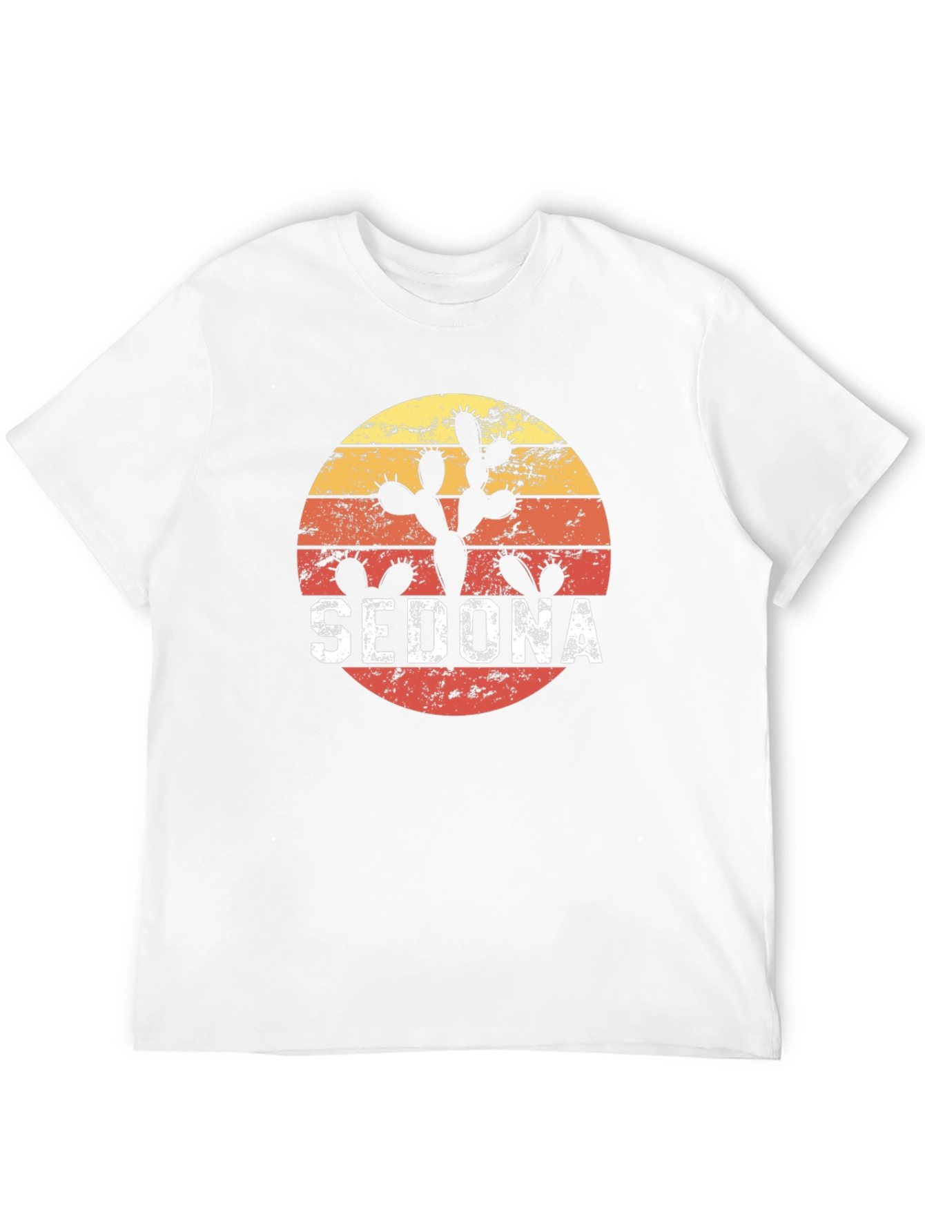 Sedona Cactus Retro Sunset Graphic T-Shirt