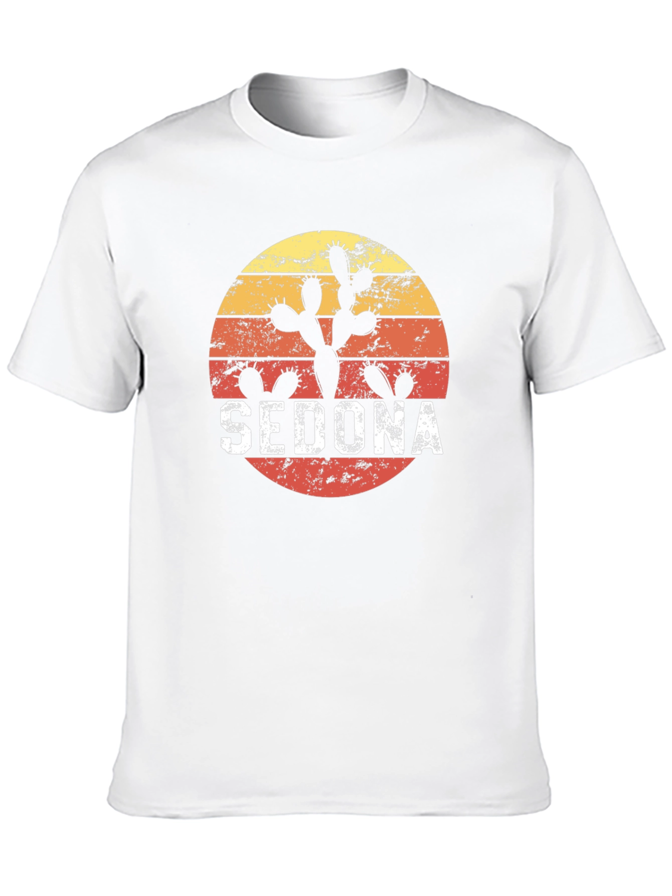 Sedona Cactus Retro Sunset Graphic T-Shirt
