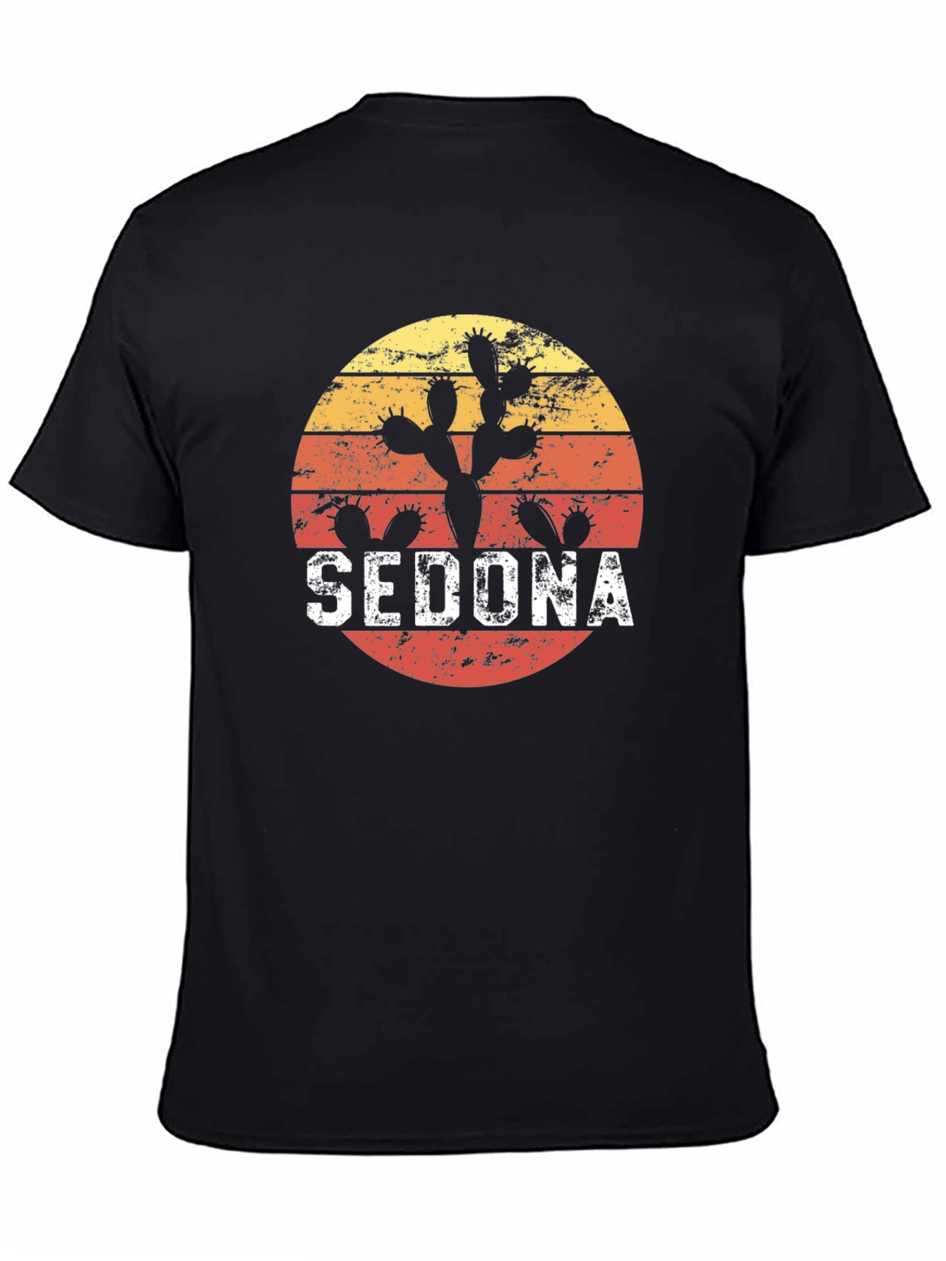 Sedona Cactus Retro Sunset Graphic T-Shirt