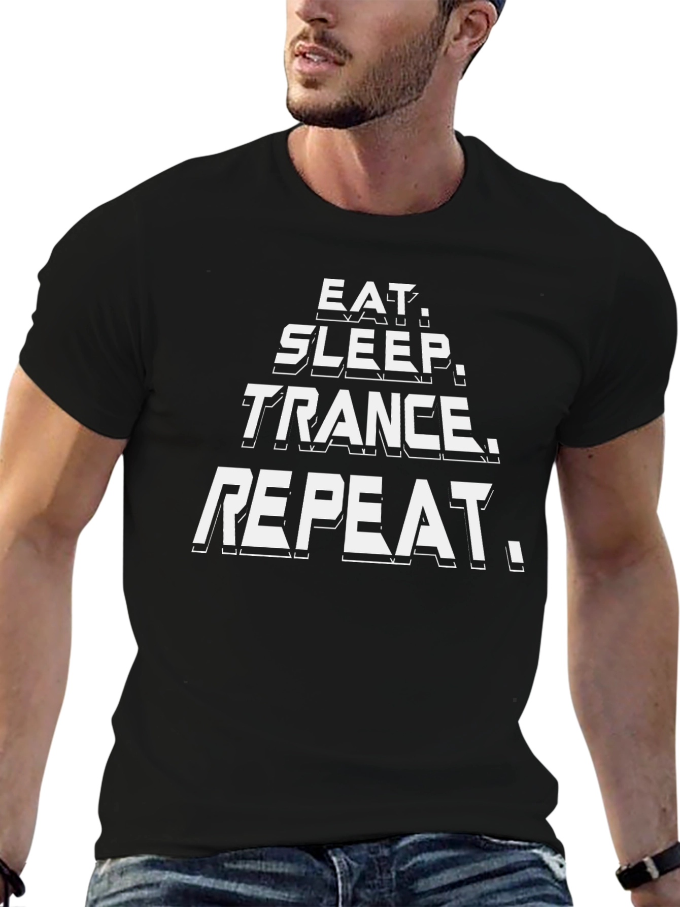 Eat Sleep Trance Repeat Black T-Shirt