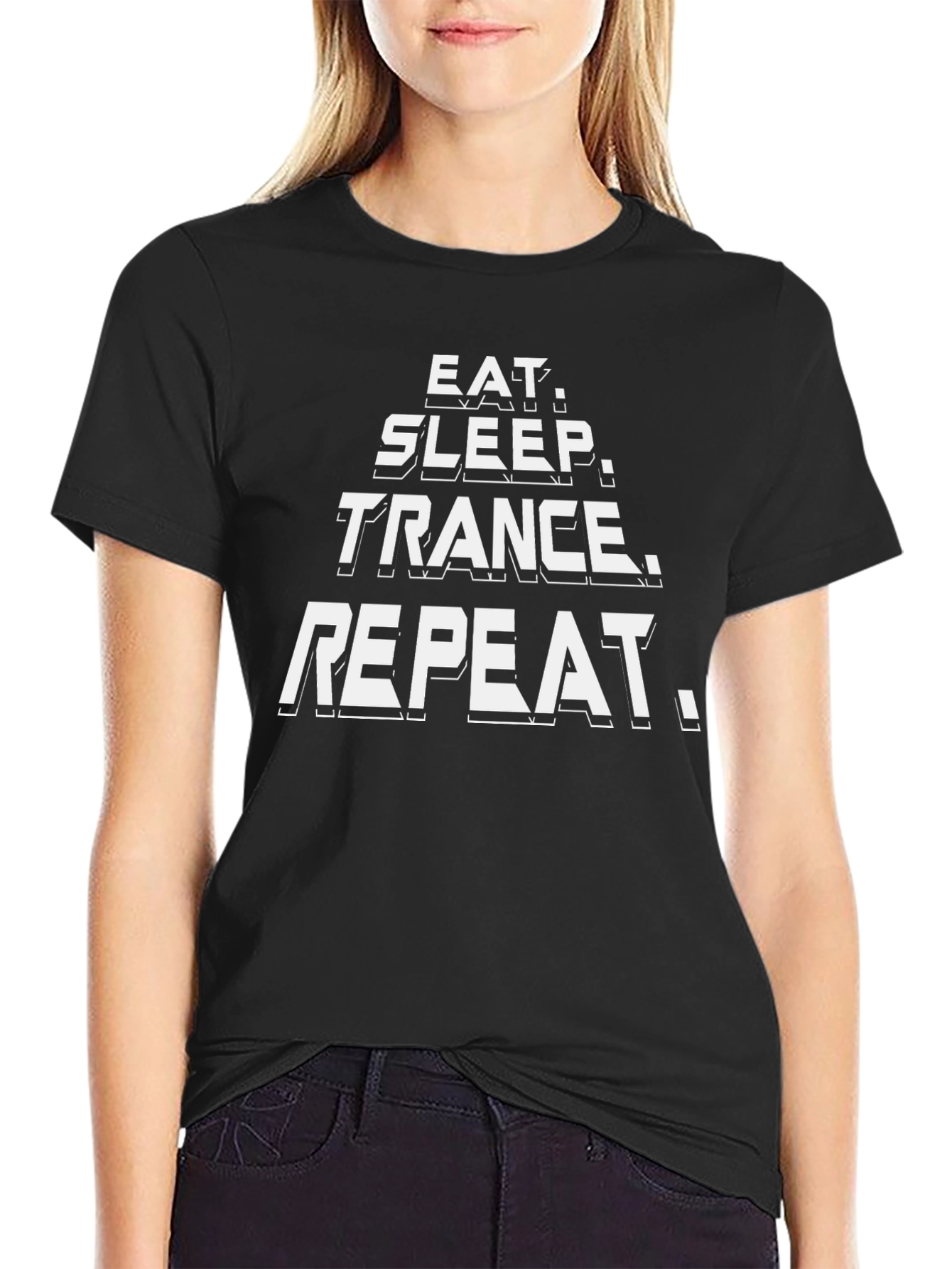 Eat Sleep Trance Repeat Black T-Shirt