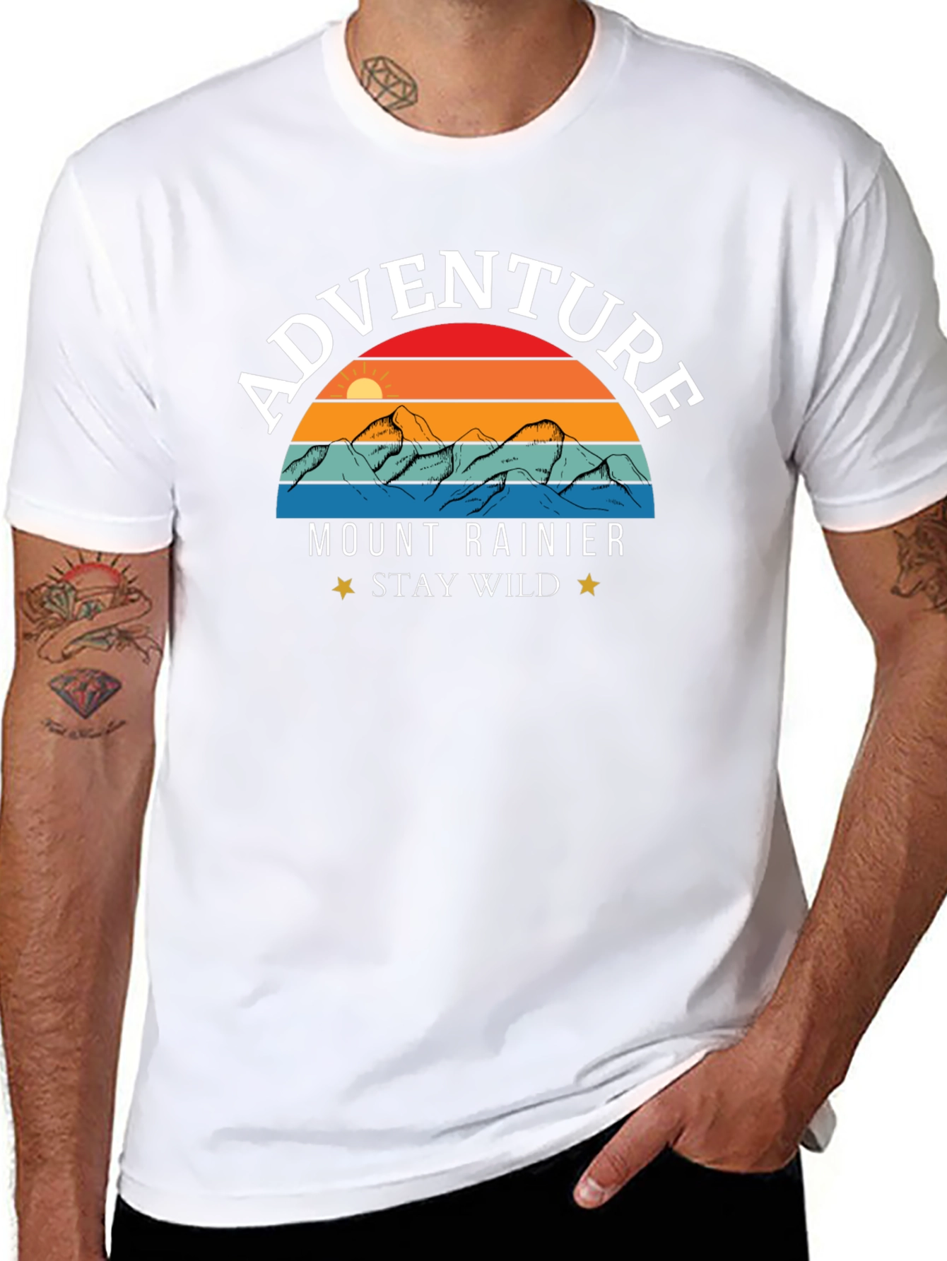 Adventure Mount Rainier Stay Wild T-Shirt