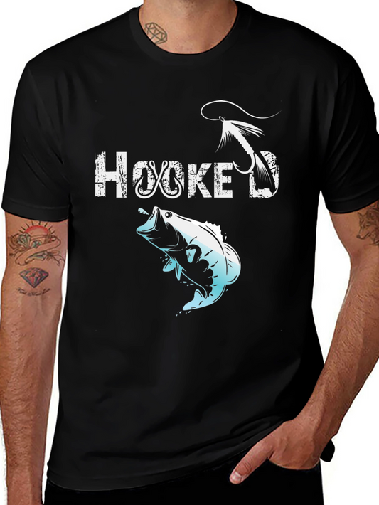 Hooked Fishing T-Shirt - Mens Graphic Tee