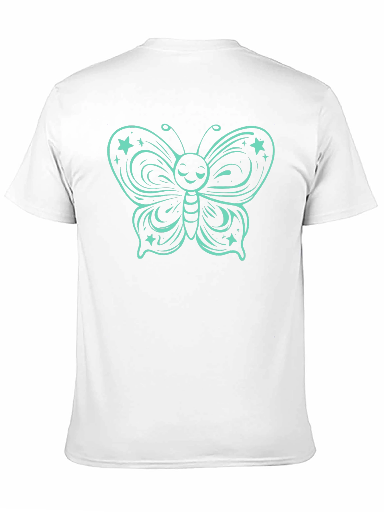Butterfly Graphic Tee - Black Cotton T-Shirt
