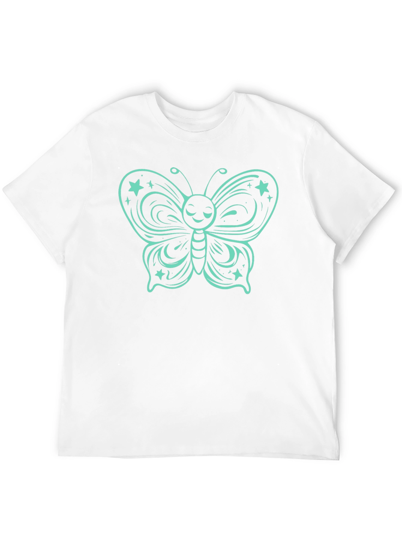 Butterfly Graphic Tee - Black Cotton T-Shirt