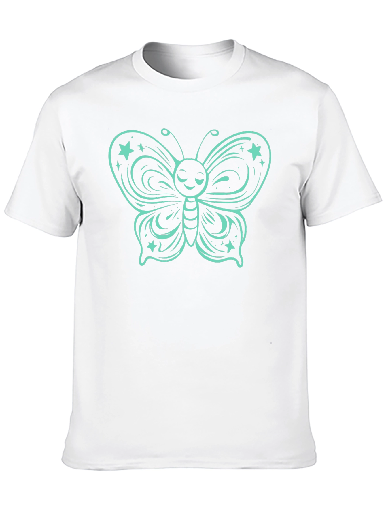 Butterfly Graphic Tee - Black Cotton T-Shirt