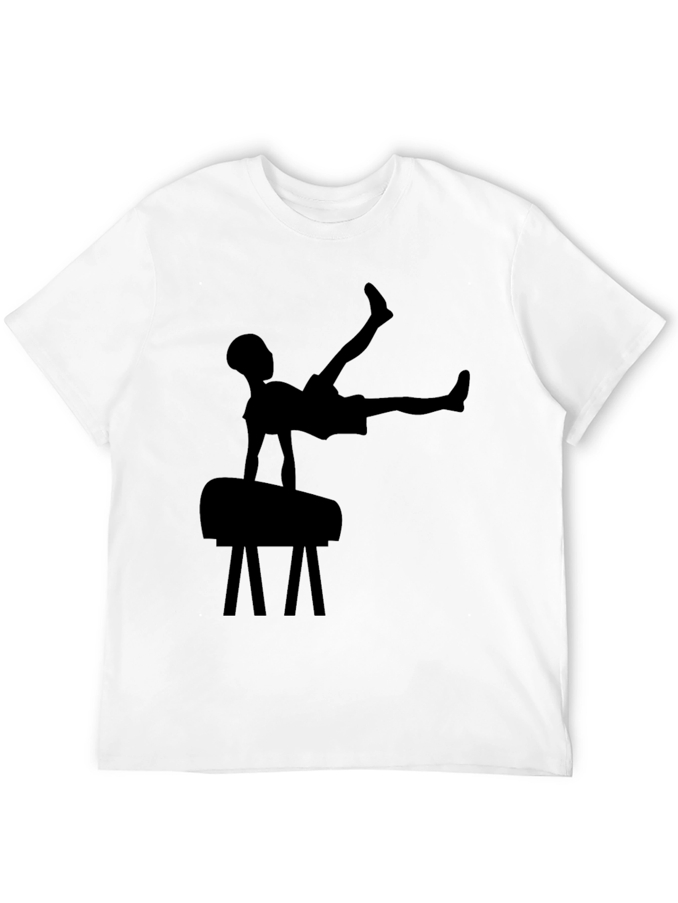 Gymnast Silhouette Black T-Shirt