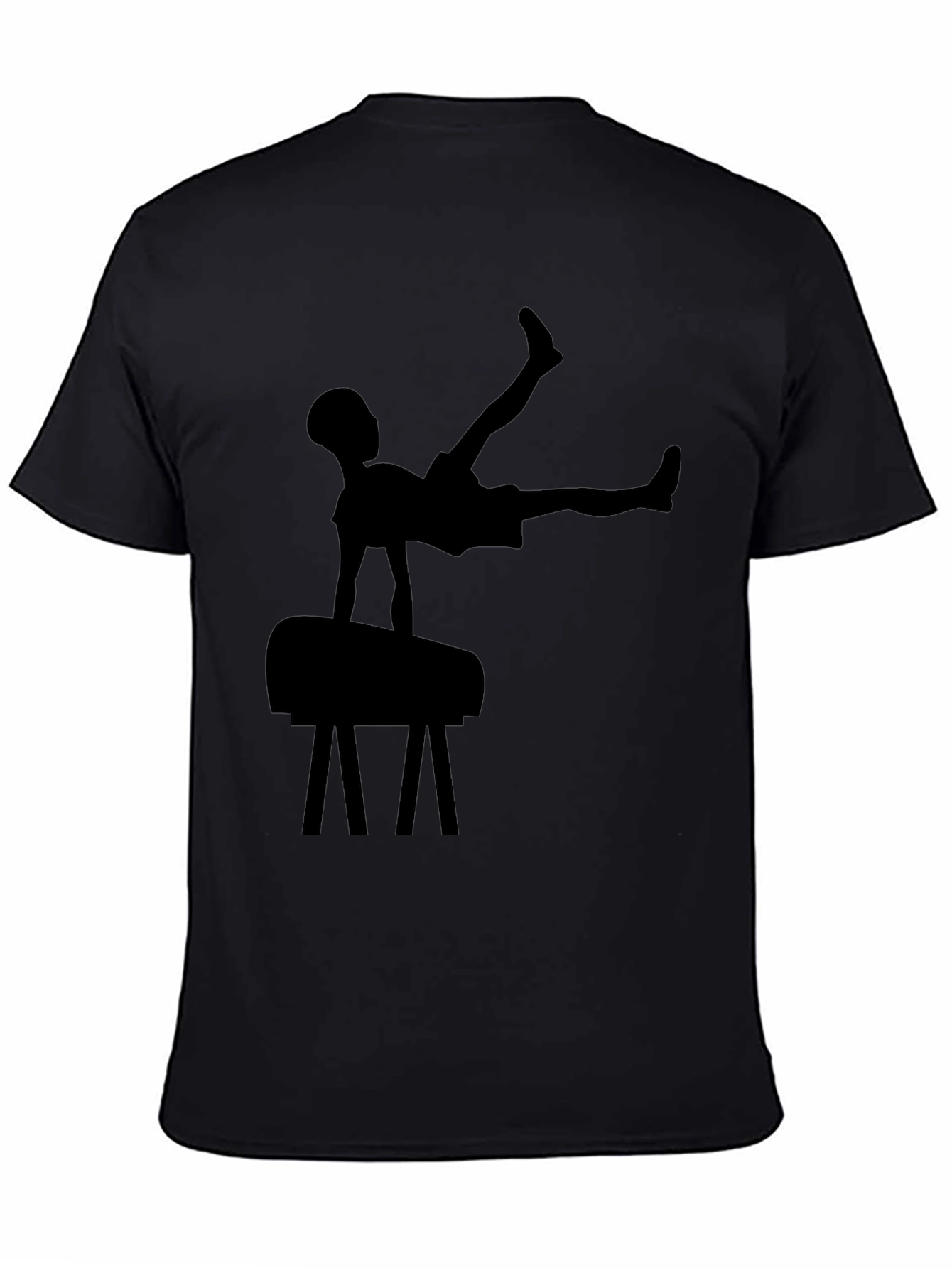 Gymnast Silhouette Black T-Shirt