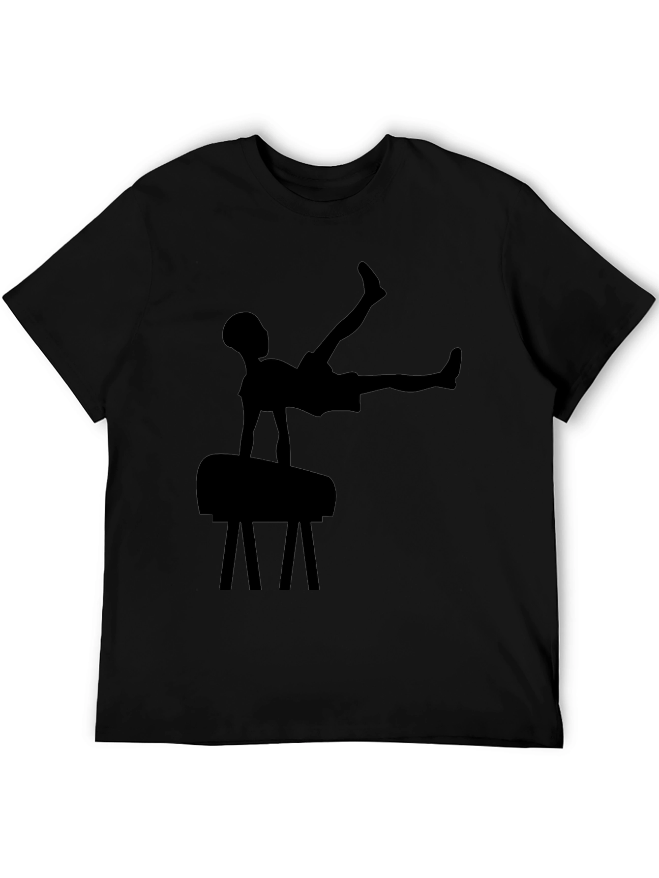 Gymnast Silhouette Black T-Shirt