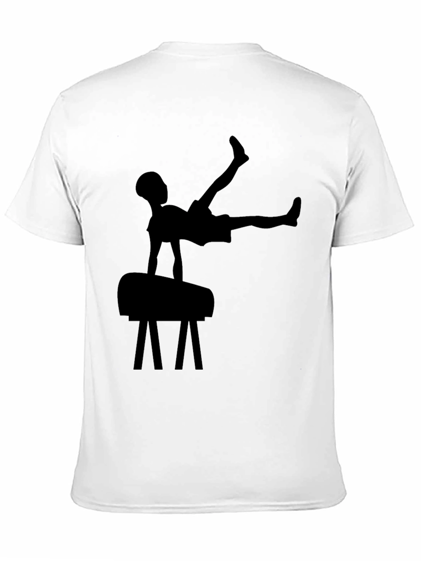 Gymnast Silhouette Black T-Shirt