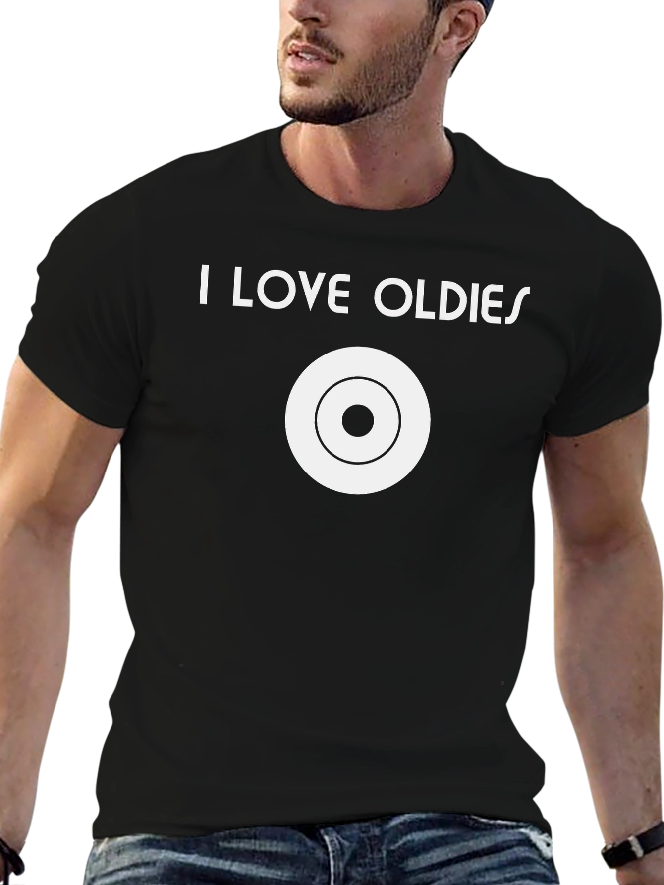 I Love Oldies Music T-Shirt Retro Vinyl Style