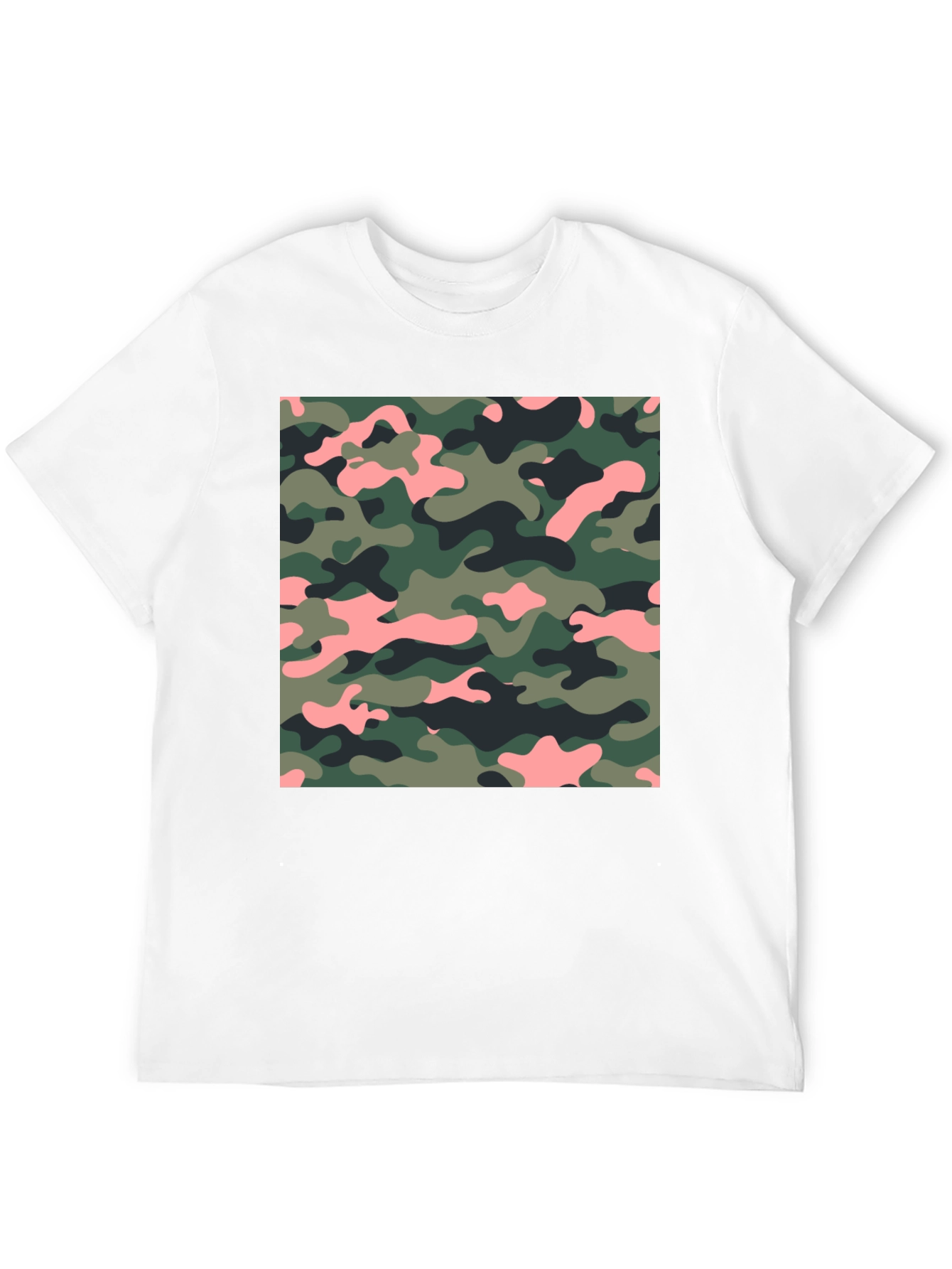 Camo Print Black T-Shirt