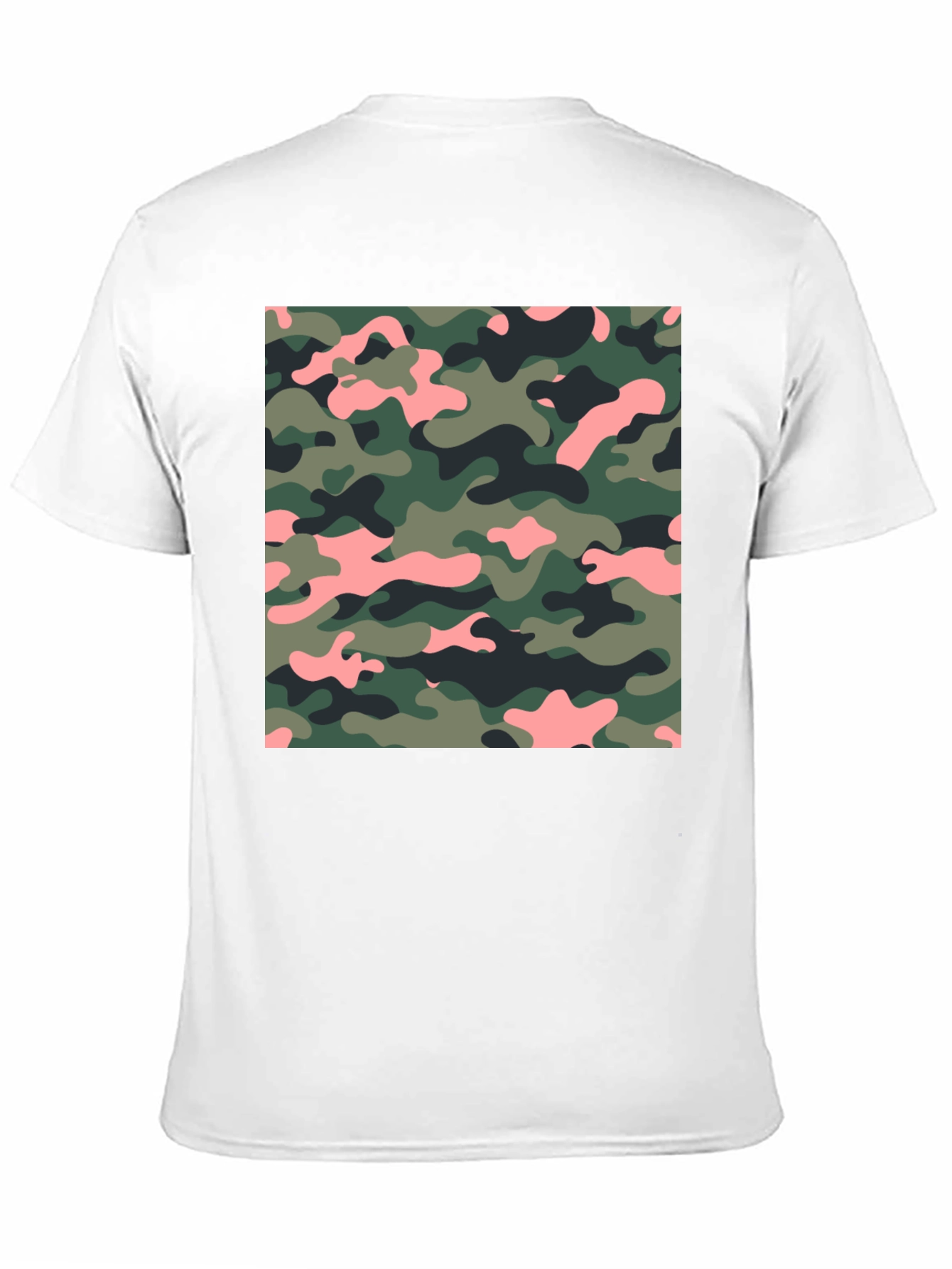 Camo Print Black T-Shirt