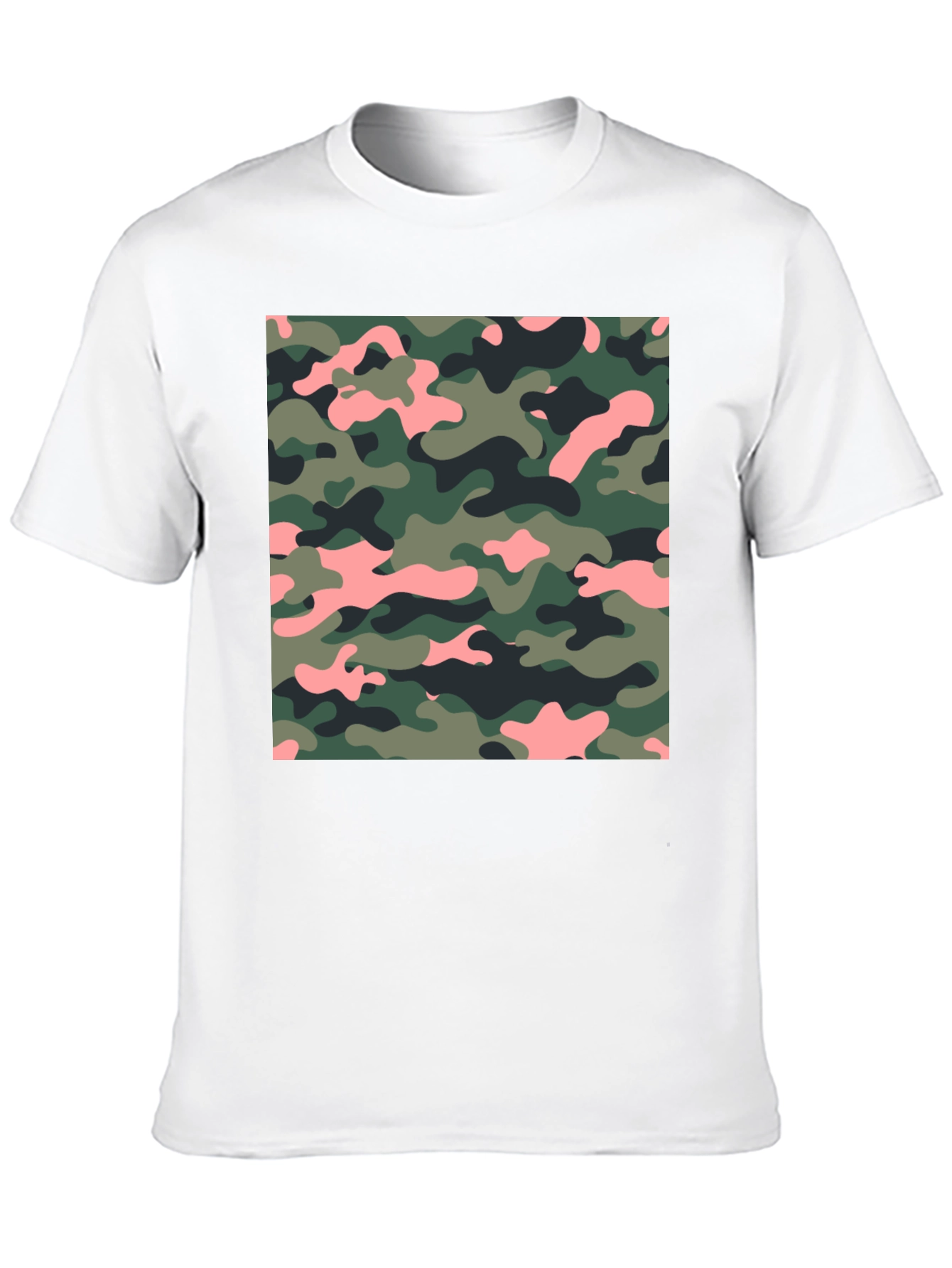 Camo Print Black T-Shirt