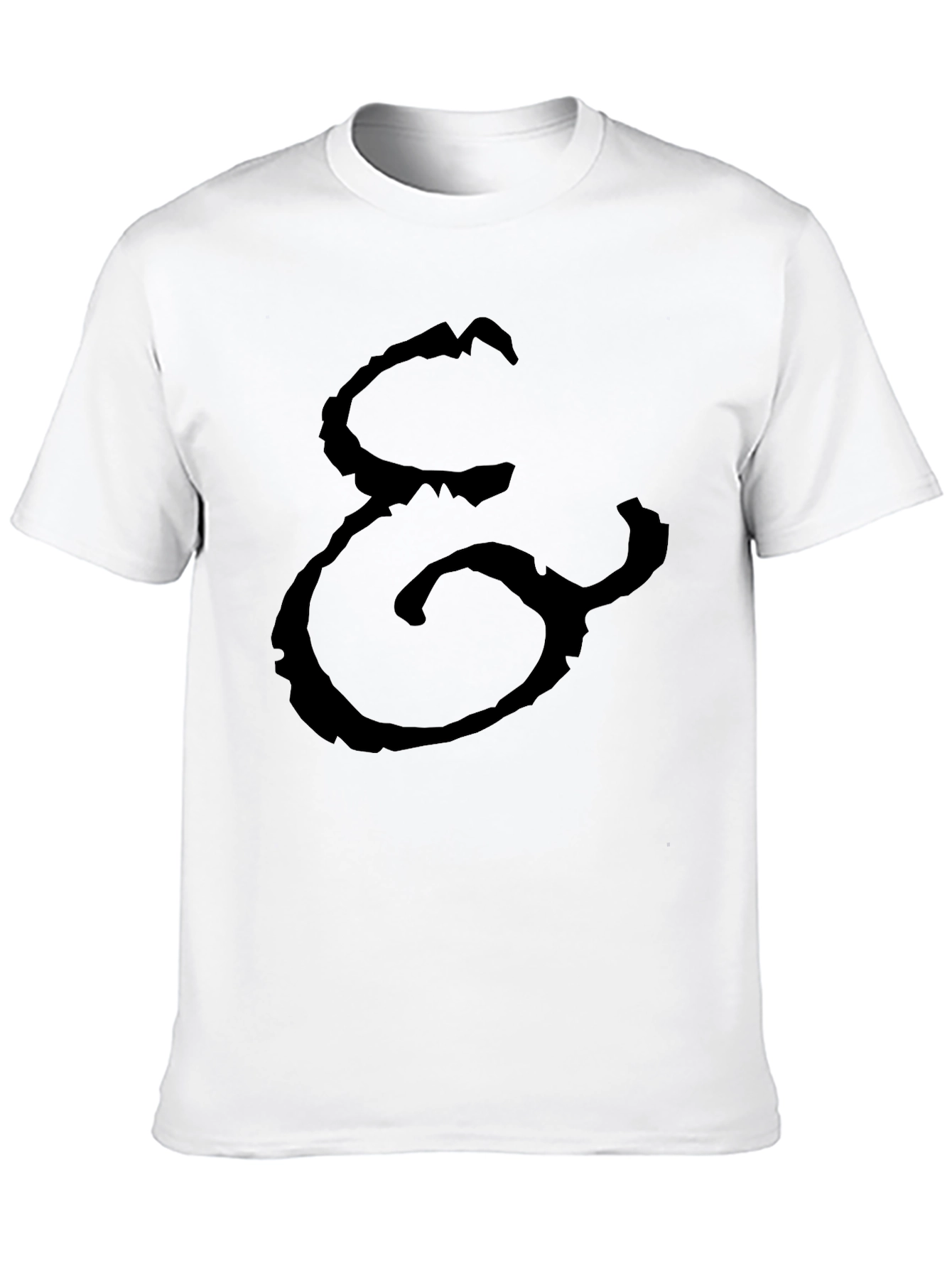 Black T-Shirt with Abstract Print