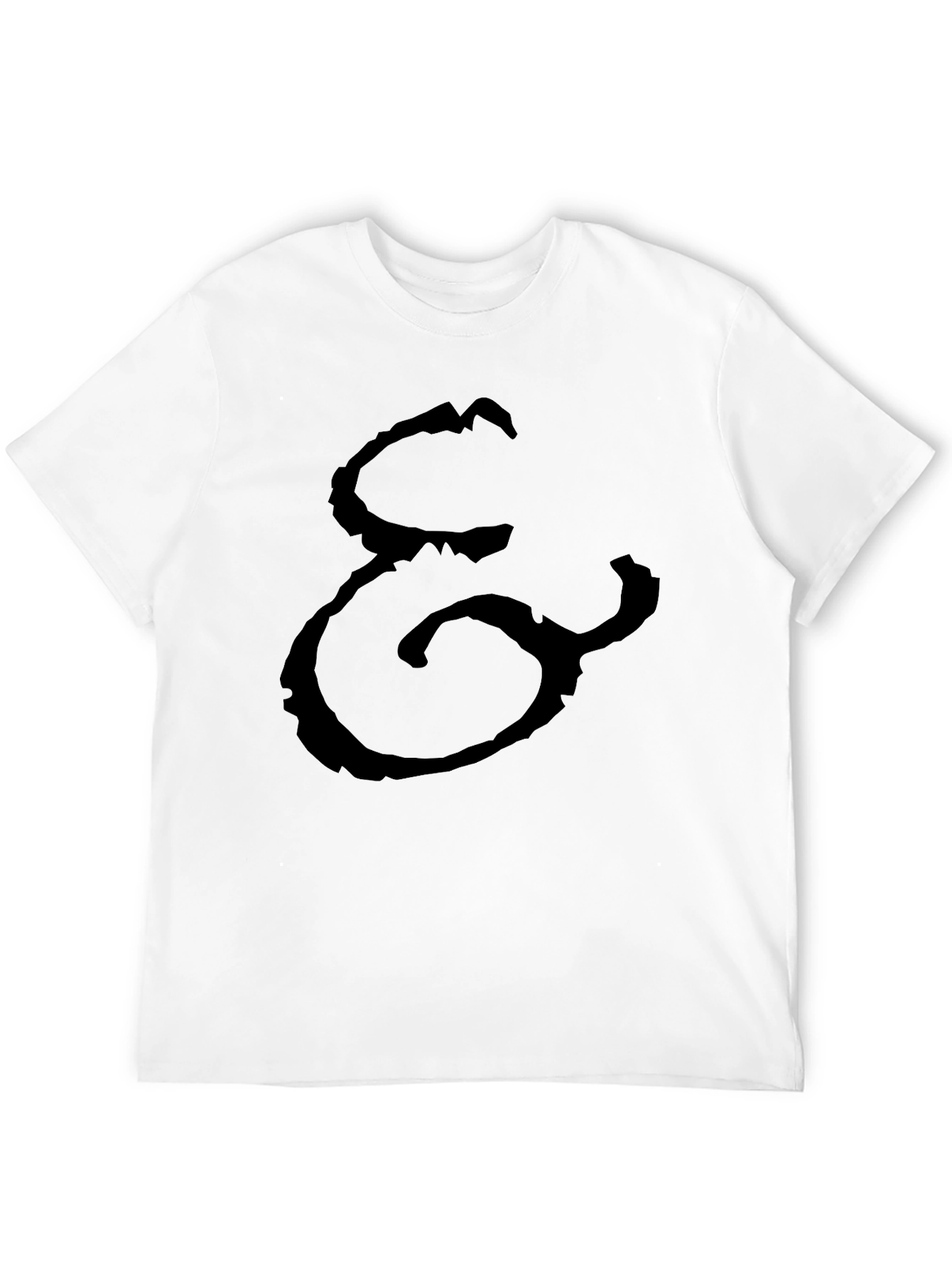 Black T-Shirt with Abstract Print