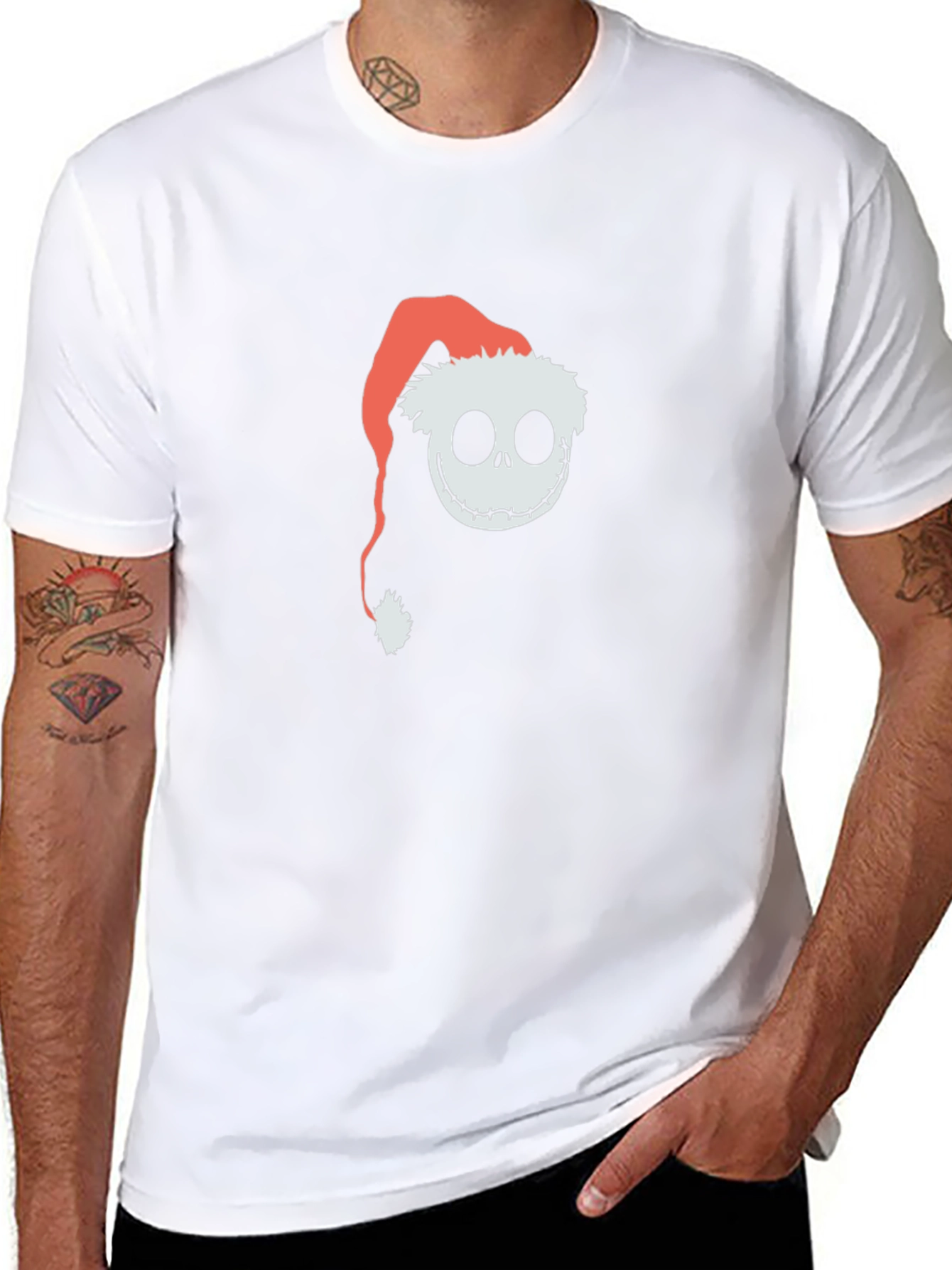Jack Skellington Santa Hat T-Shirt