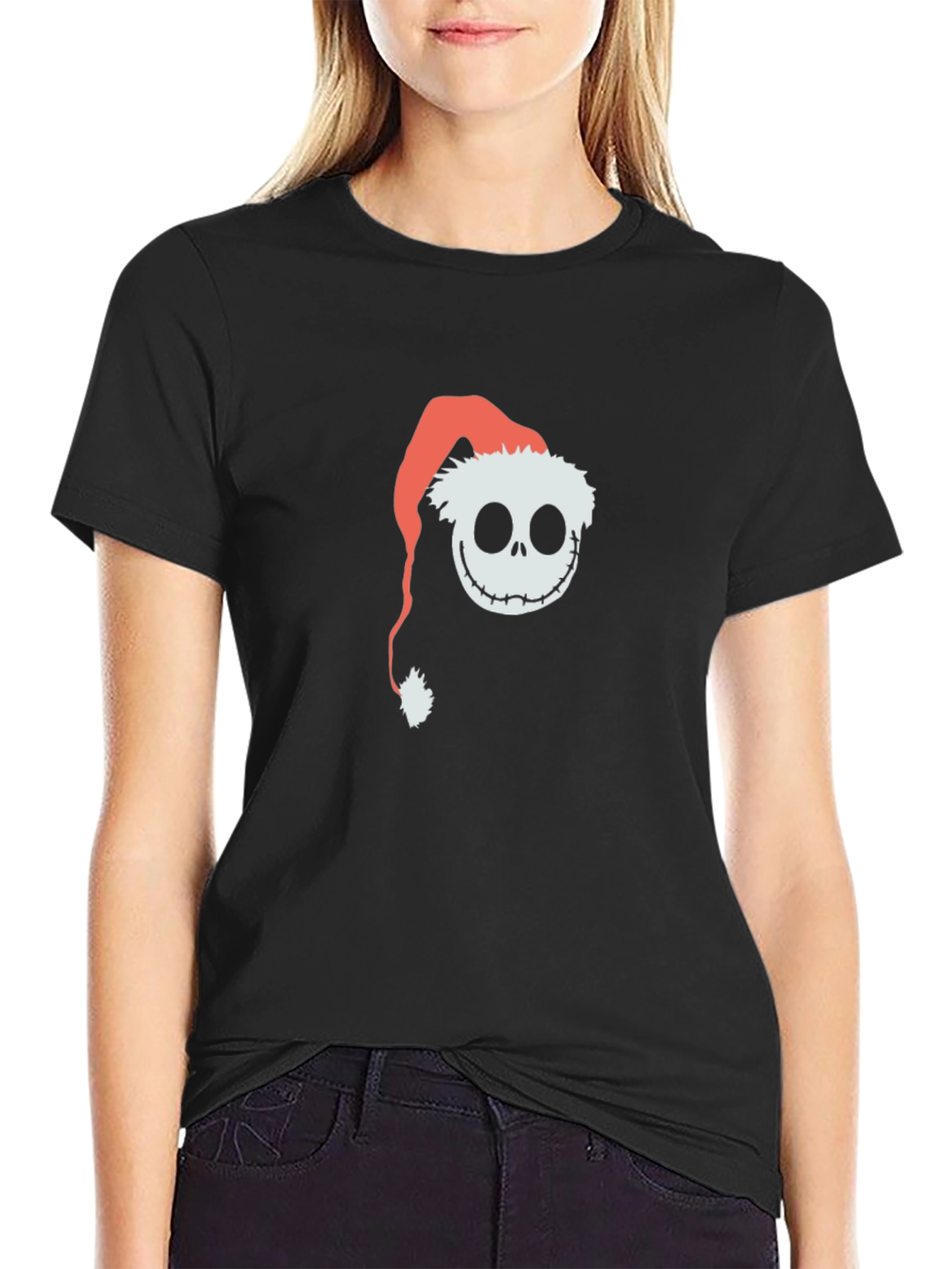 Jack Skellington Santa Hat T-Shirt