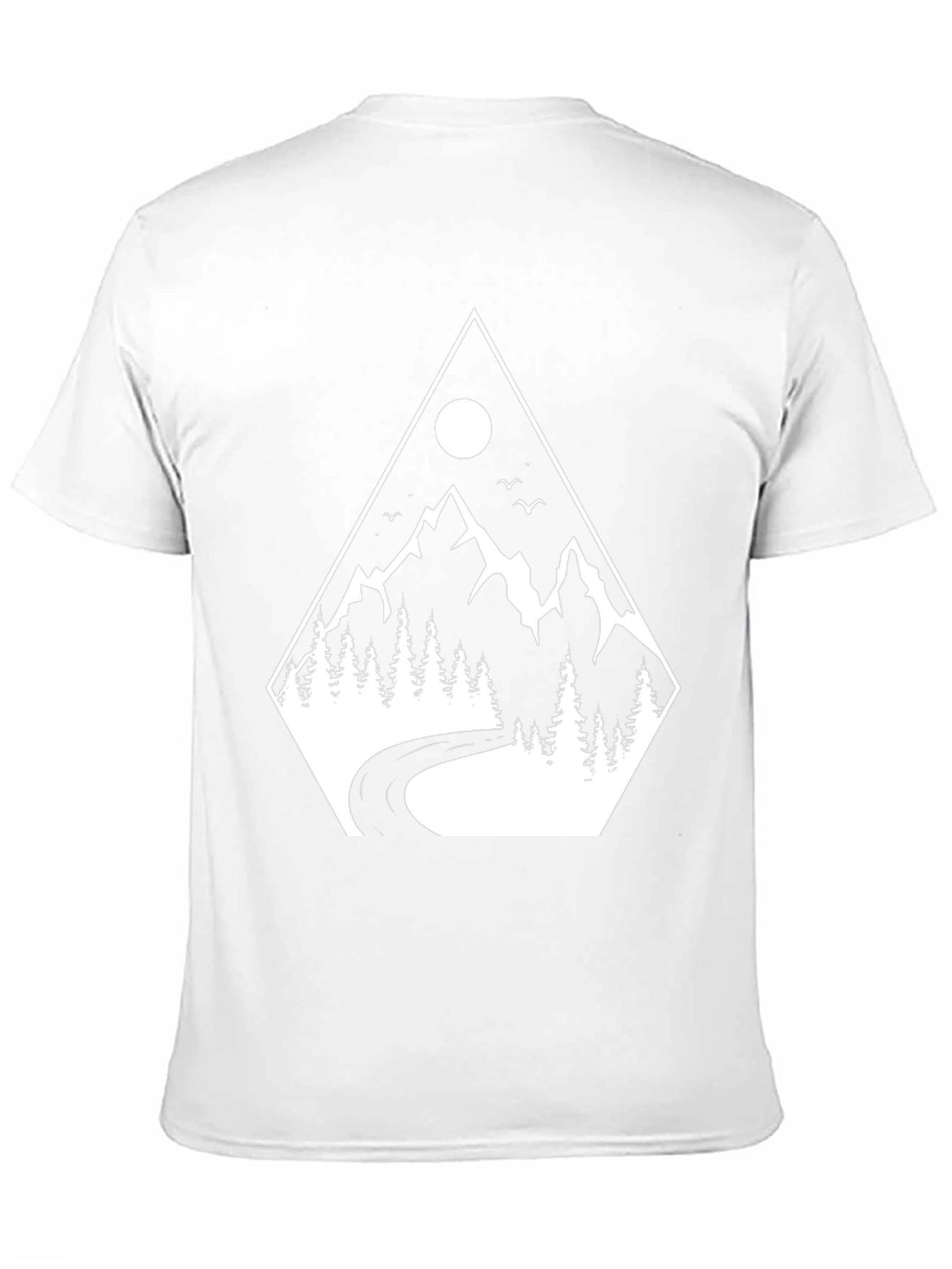 Mountain Road Graphic Tee - Black Cotton T-Shirt