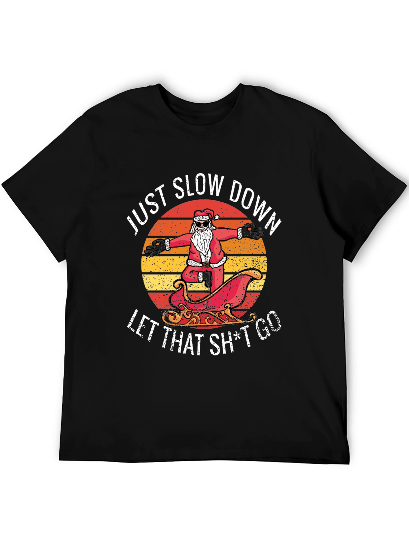 Relaxed Santa Graphic Tee - Just Slow Down