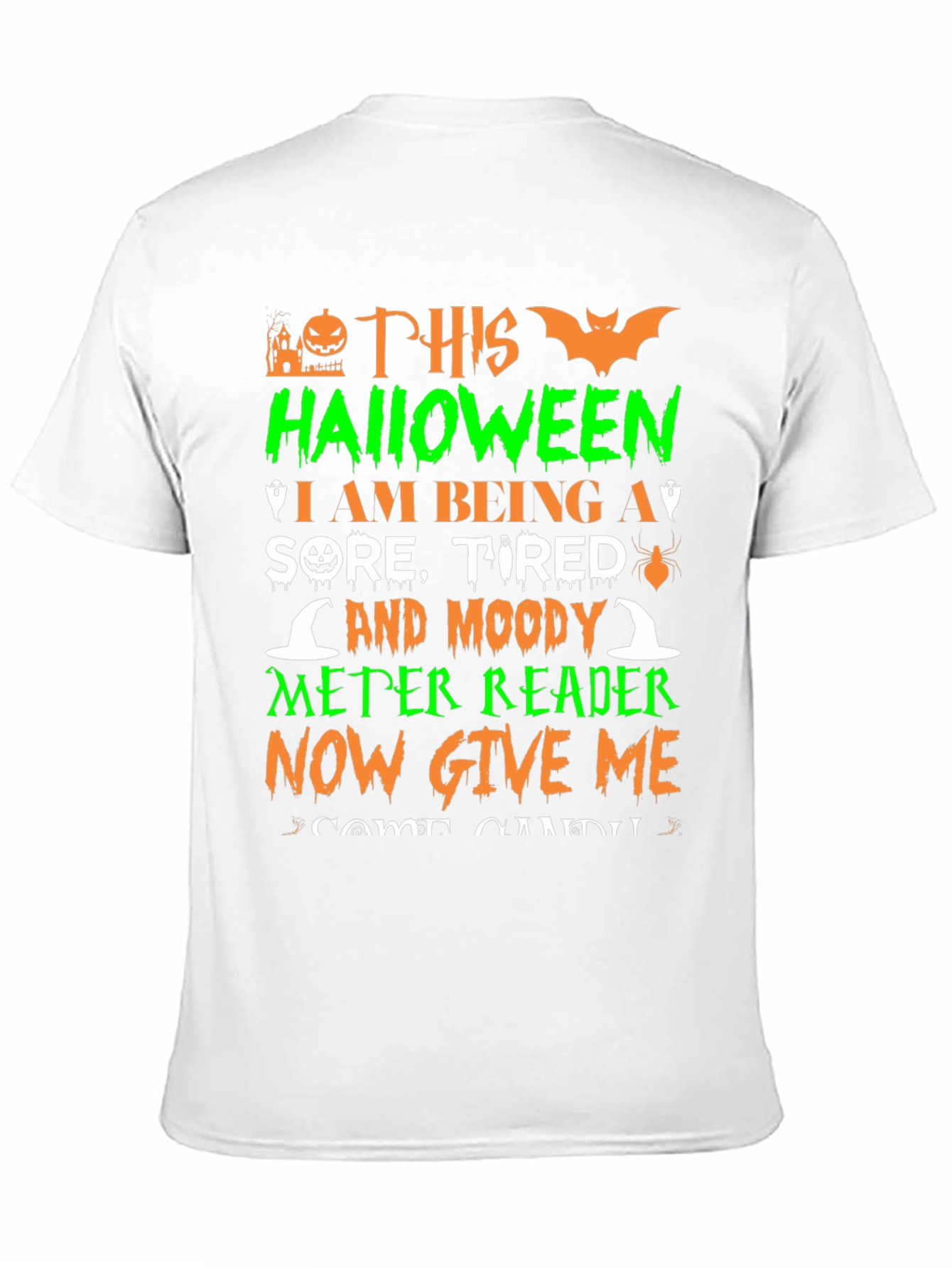 Halloween Sore Tired Moody Meter Reader T-Shirt
