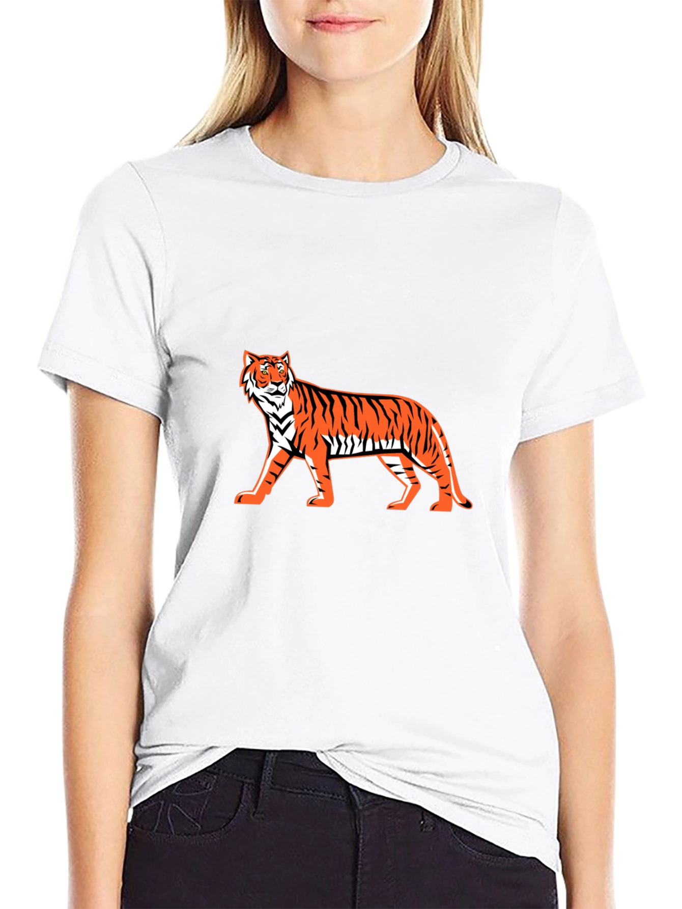Bold Tiger Graphic Tee - Stylish Black T-Shirt