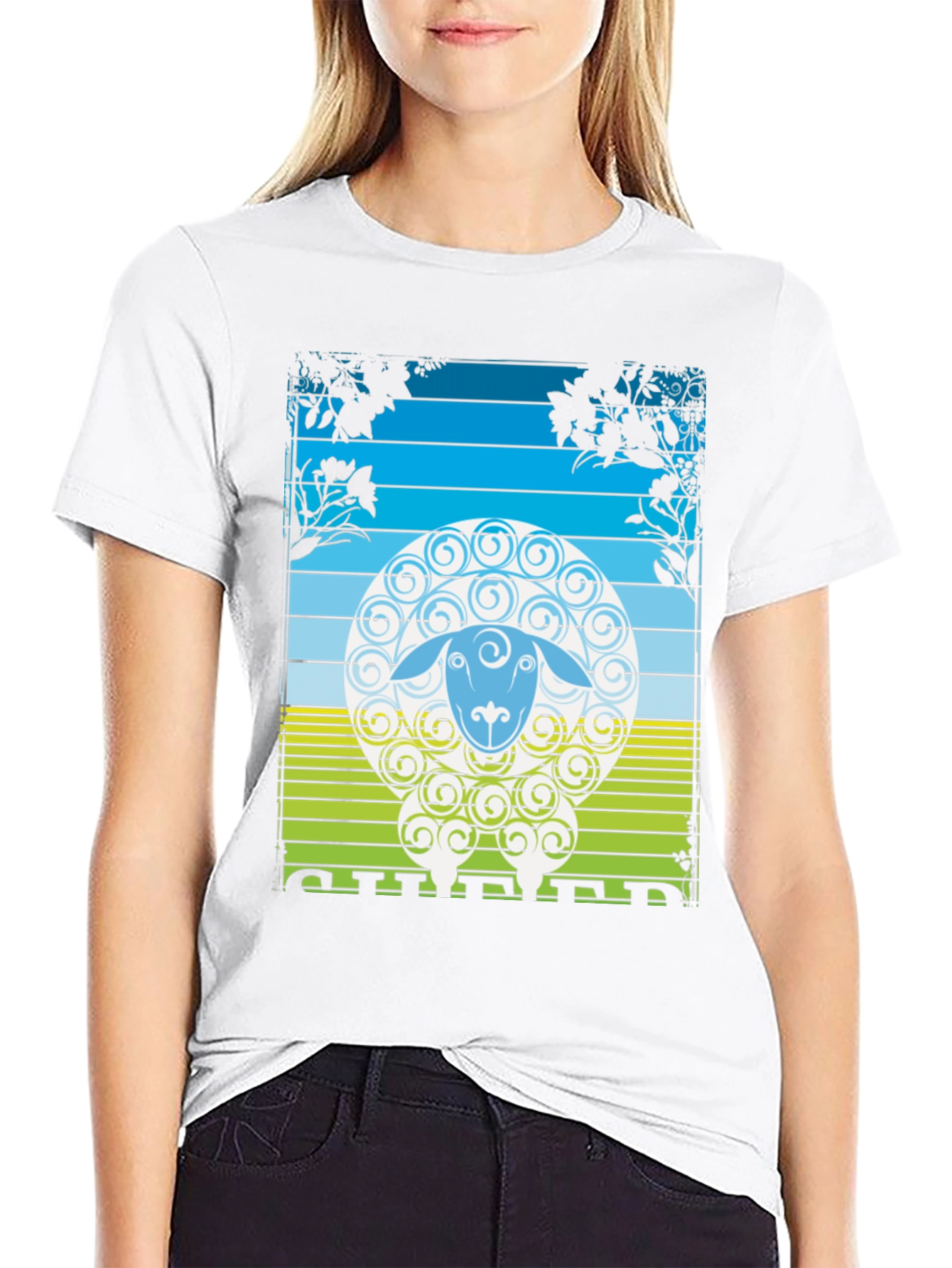Sheep Graphic T-Shirt - Nature Inspired Design