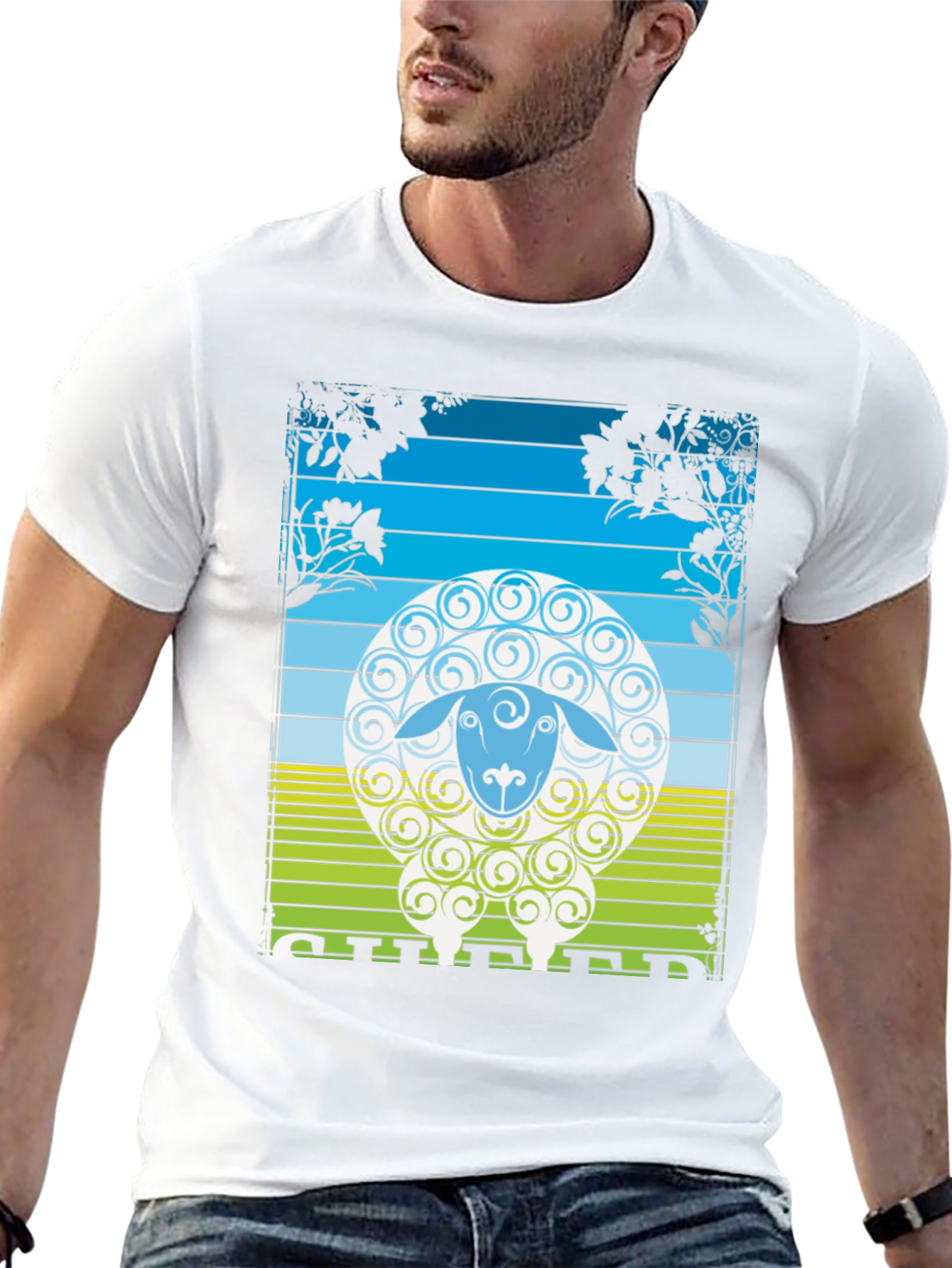 Sheep Graphic T-Shirt - Nature Inspired Design