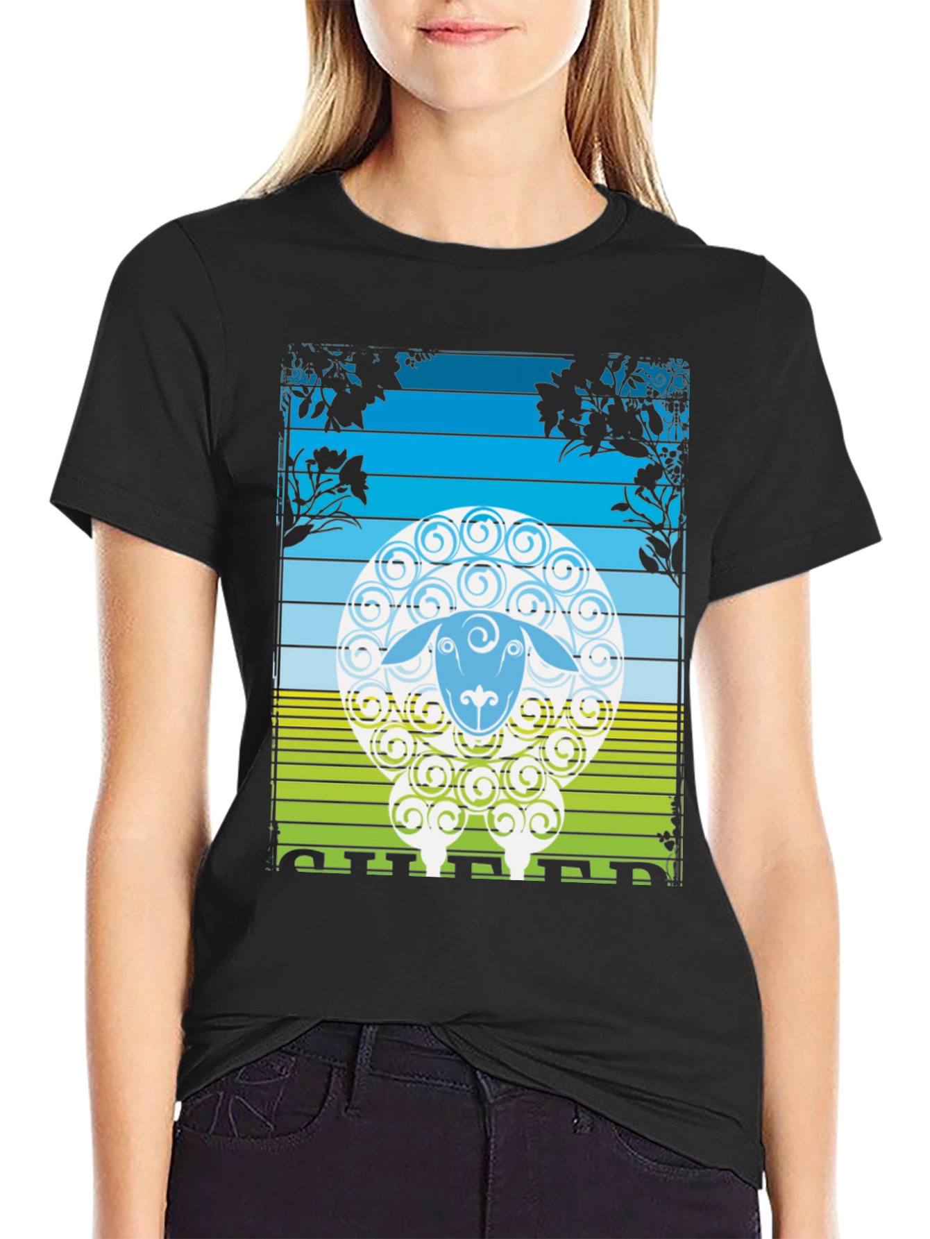 Sheep Graphic T-Shirt - Nature Inspired Design